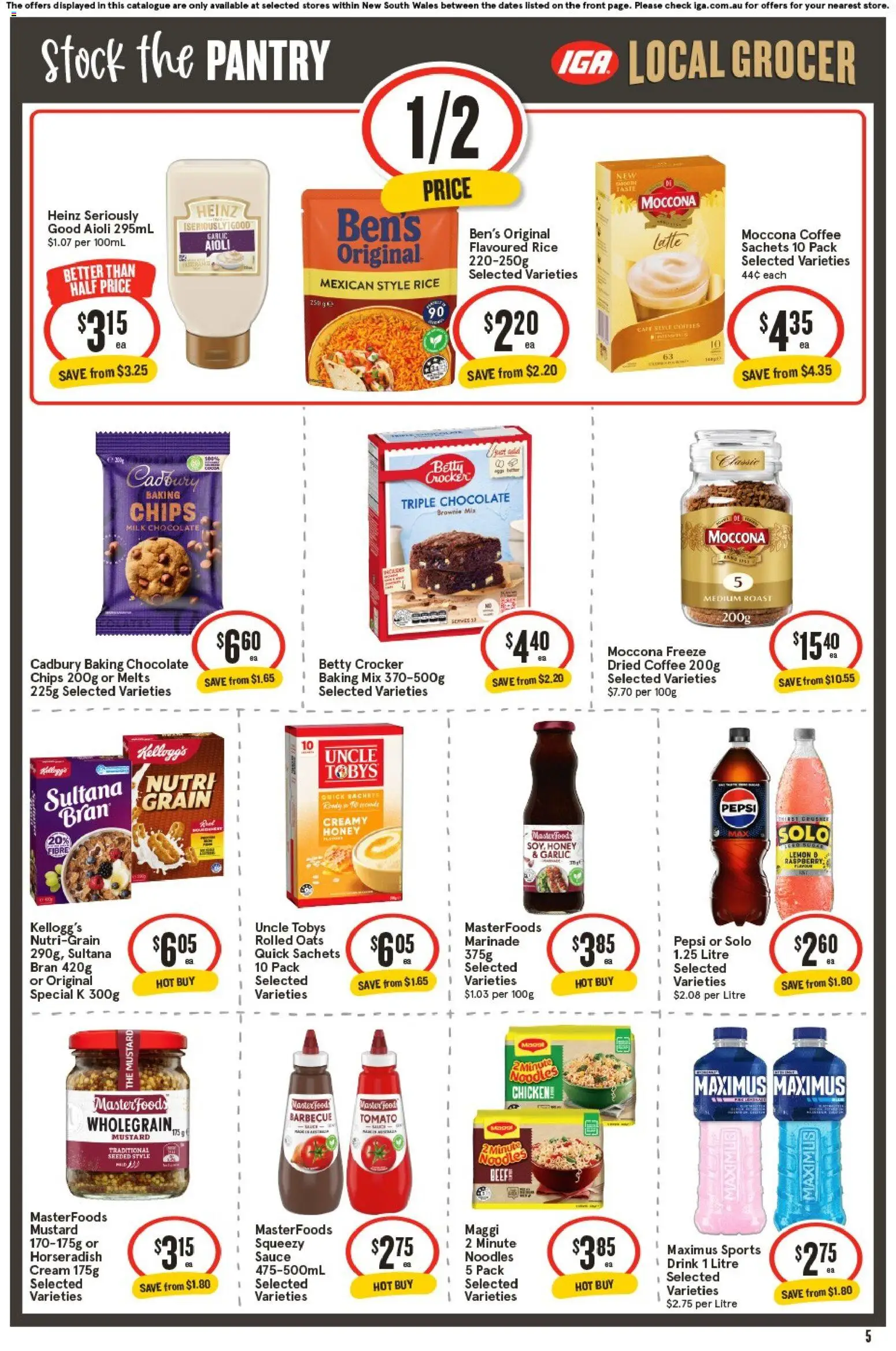 IGA catalogue - valid from 02/09/2026 | Page: 6 | Products: Coffee, Chips, Raspberry, Moccona