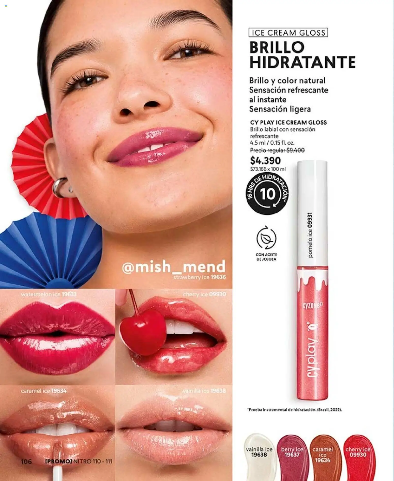 Catálogo CyZone Campaña 14 │ válido desde el 16.08.2026 | Página: 106 | Productos: Brillo, Vainilla, Labial, Aceite