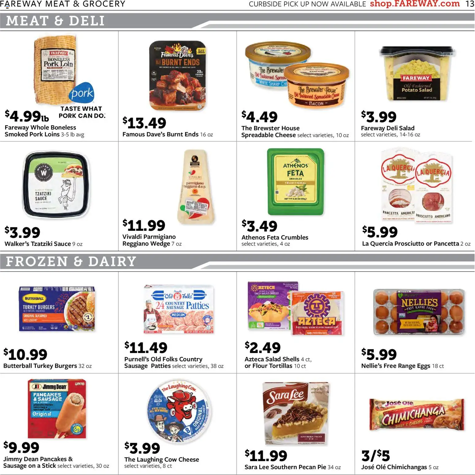 Fareway Weekly Ad - valid from 08/24/2026 | Page: 13 | Products: Turkey, Butter, Tortillas, Pecan Pie