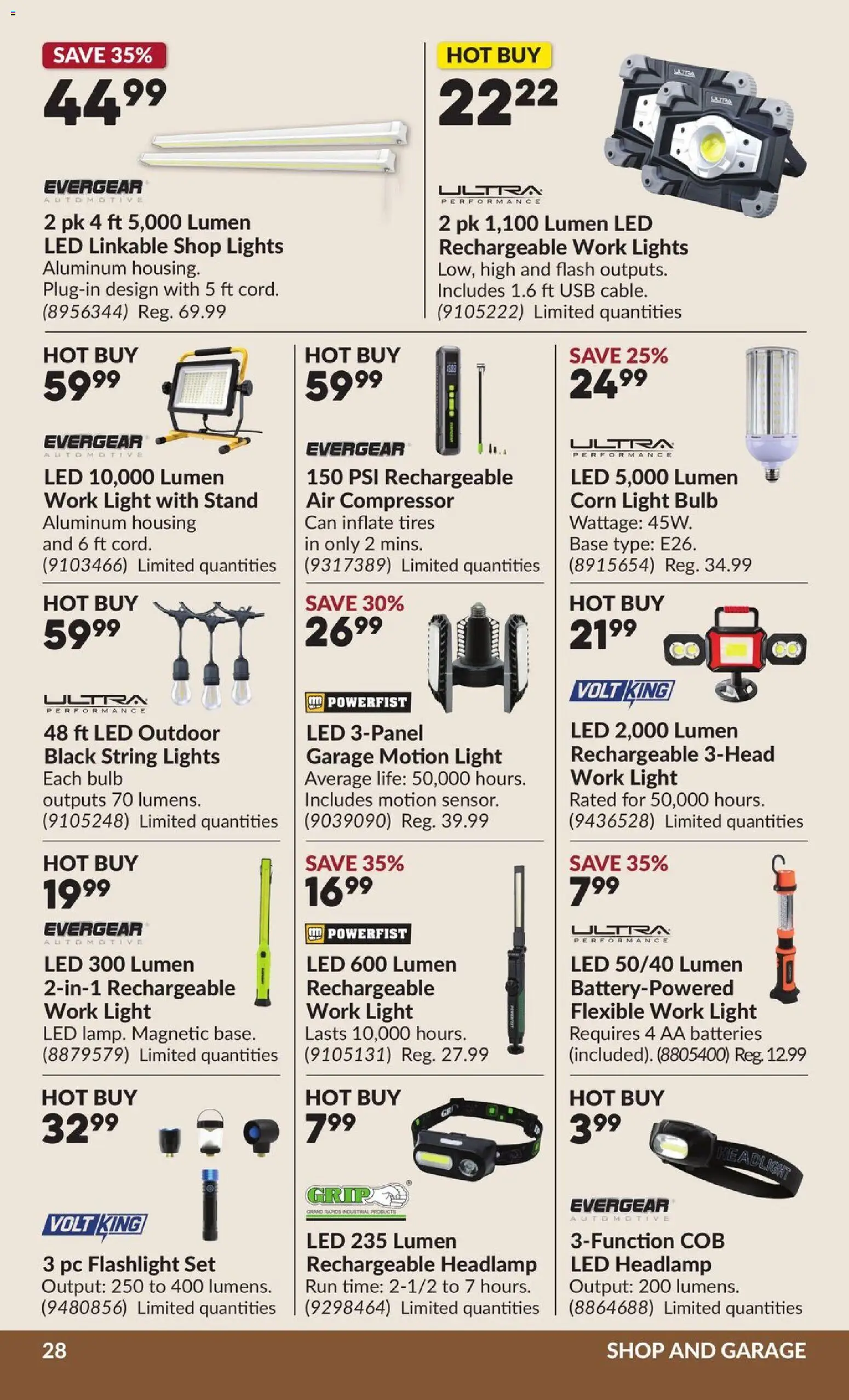 Princess Auto flyer valid from Aug 25, 2026 | Page: 29 | Products: PC, Corn, Air compressor, Batteries