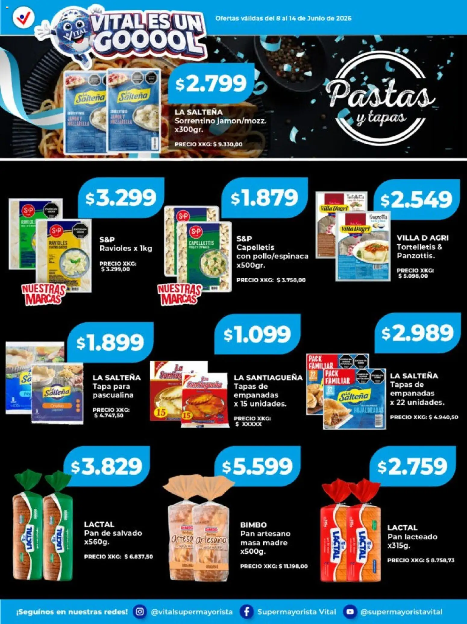 Vital - Especial de frescos │ válido desde el 08.06.2026 | Página: 6 | Productos: Pan, Ravioles