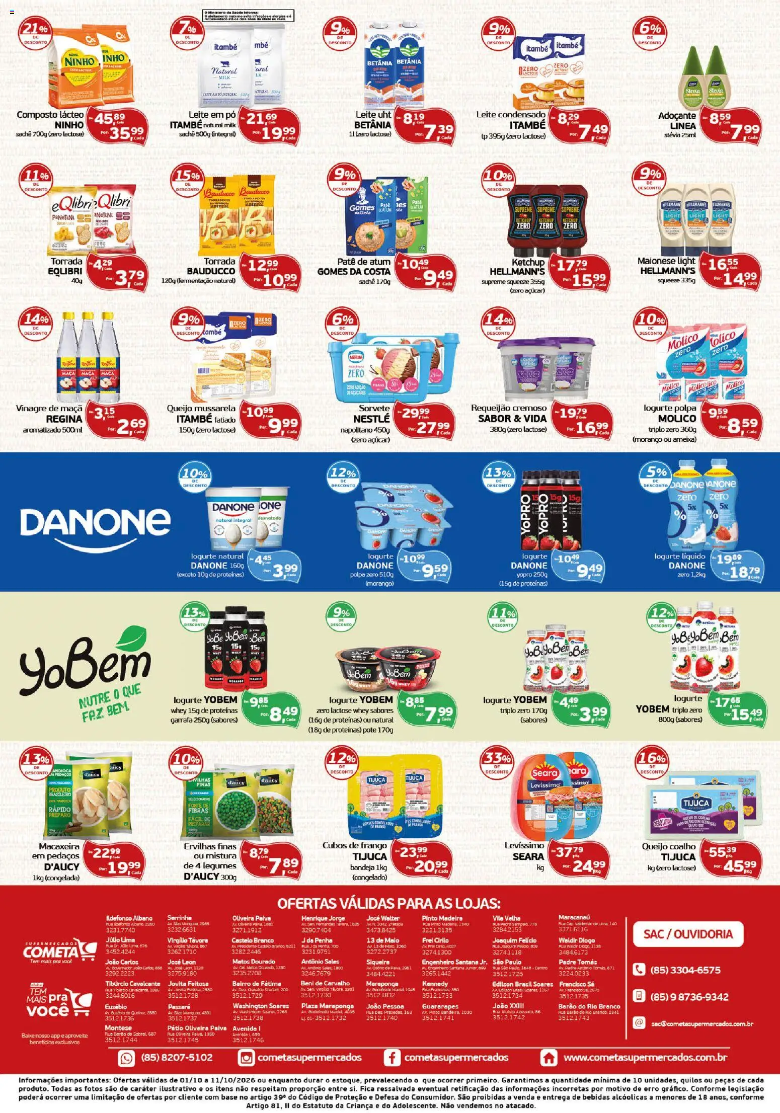 Cometa Supermercados Folheto - válido de 01/10/2026 | Página: 2 | Produtos: Macaxeira, Pó, Queijo, Bandeja