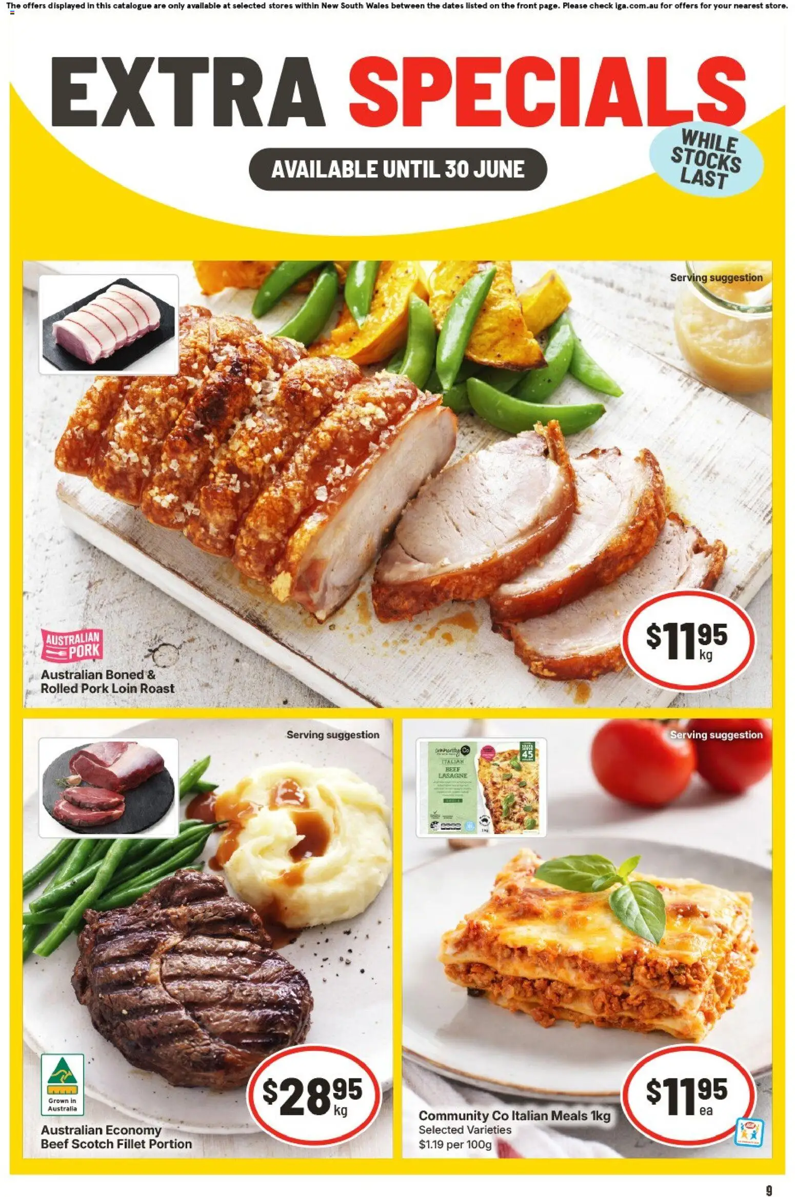 IGA catalogue - valid from 17.06.2026 | Page: 9 | Products: Pork, Beef, Scotch