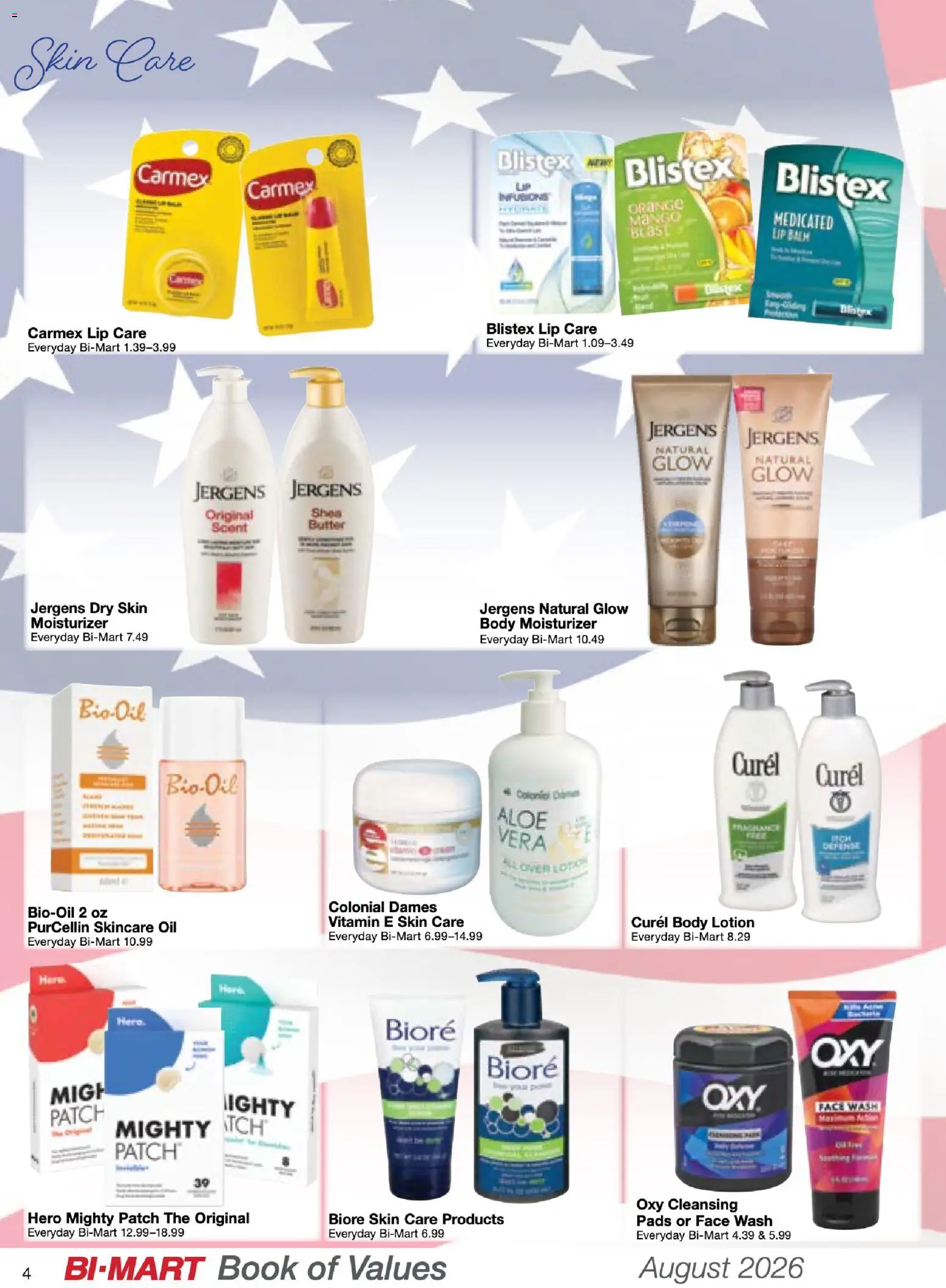 Bi-Mart August Health & Beauty Book of Values - valid from 08/01/2026 | Page: 4 | Products: Vitamin, Butter, Pads, Mango