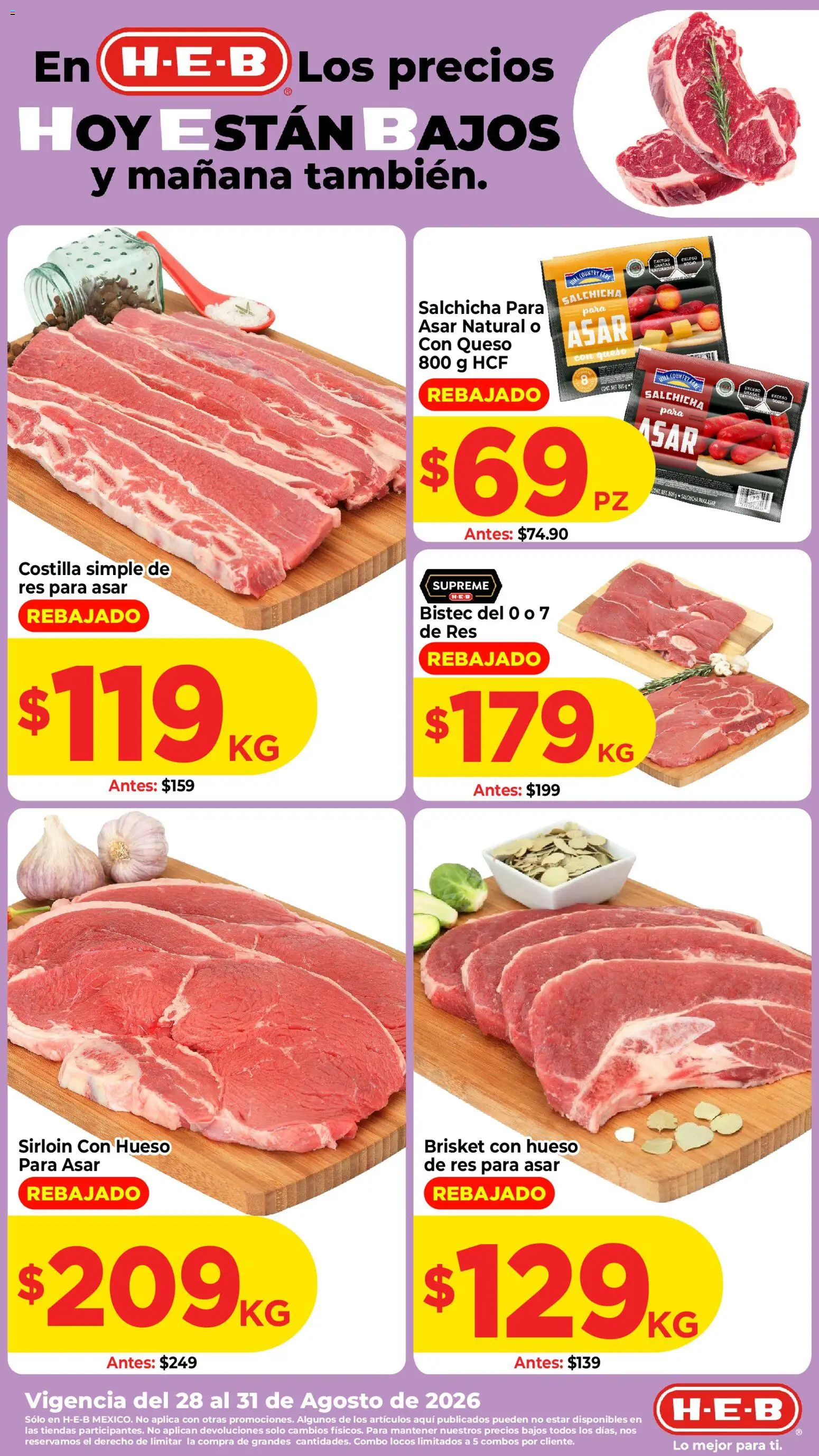 Nuevas ofertas de H-E-B válidas en toda la República Mexicana desde el 28/08/2026. ¡Encuentra las mejores ofertas en H-E-B folleto! | Página: 1
