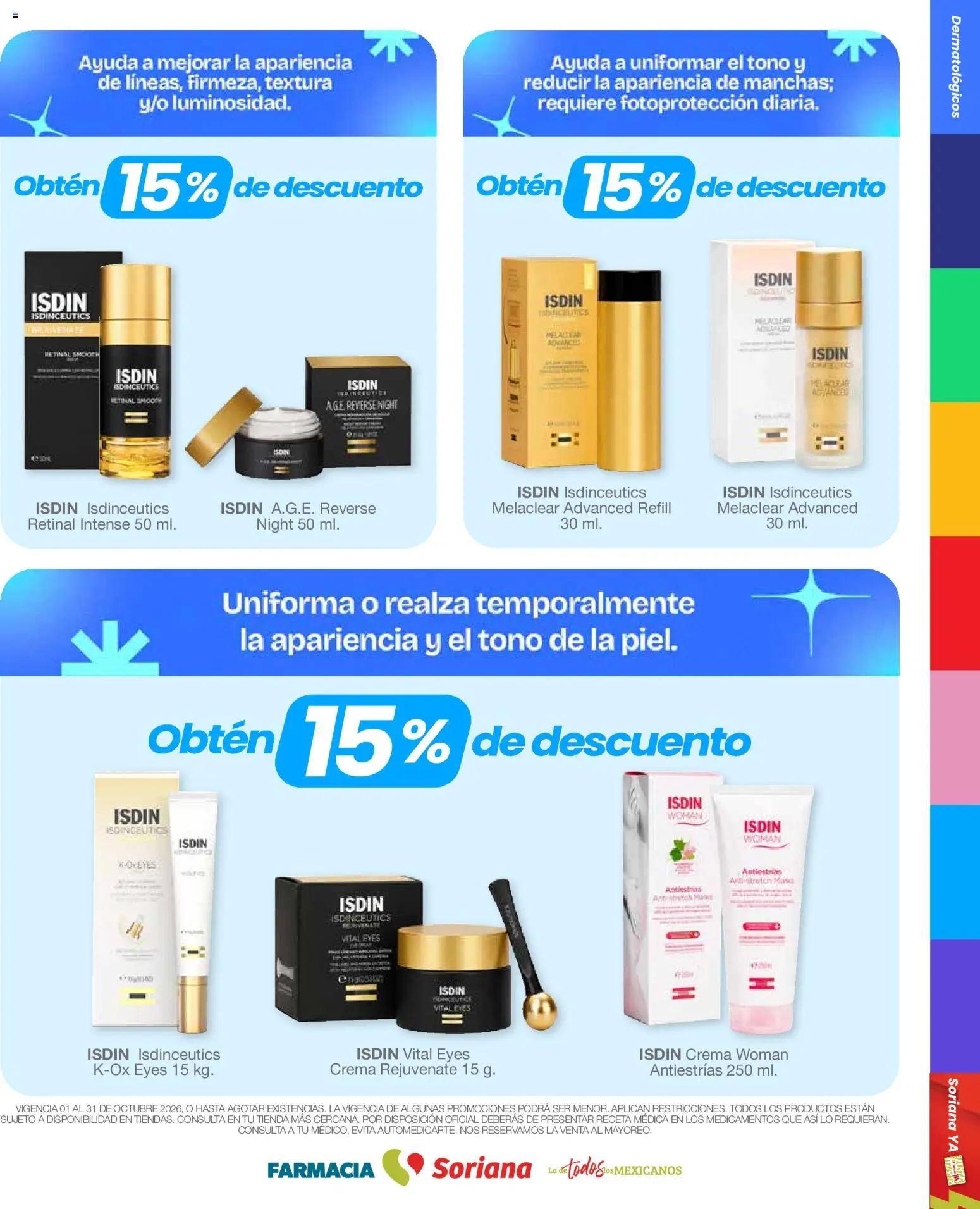 Nuevas ofertas de Soriana válidas en toda la República Mexicana desde el 01/10/2026. ¡Encuentra las mejores ofertas en Soriana Híper - Folleto Farmacia! | Página: 7