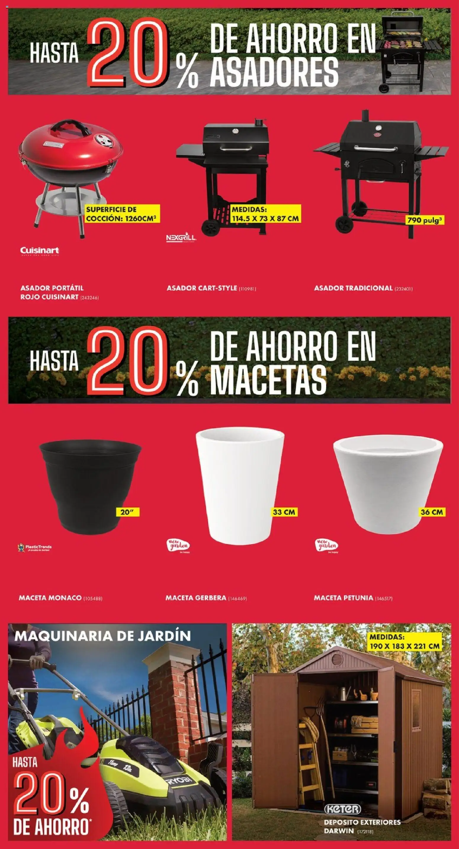 Nuevas ofertas de Home Depot válidas en toda la República Mexicana desde el 01.06.2026. ¡Encuentra las mejores ofertas en Home Depot Cyber Week! | Página: 8 | Productos: Maceta