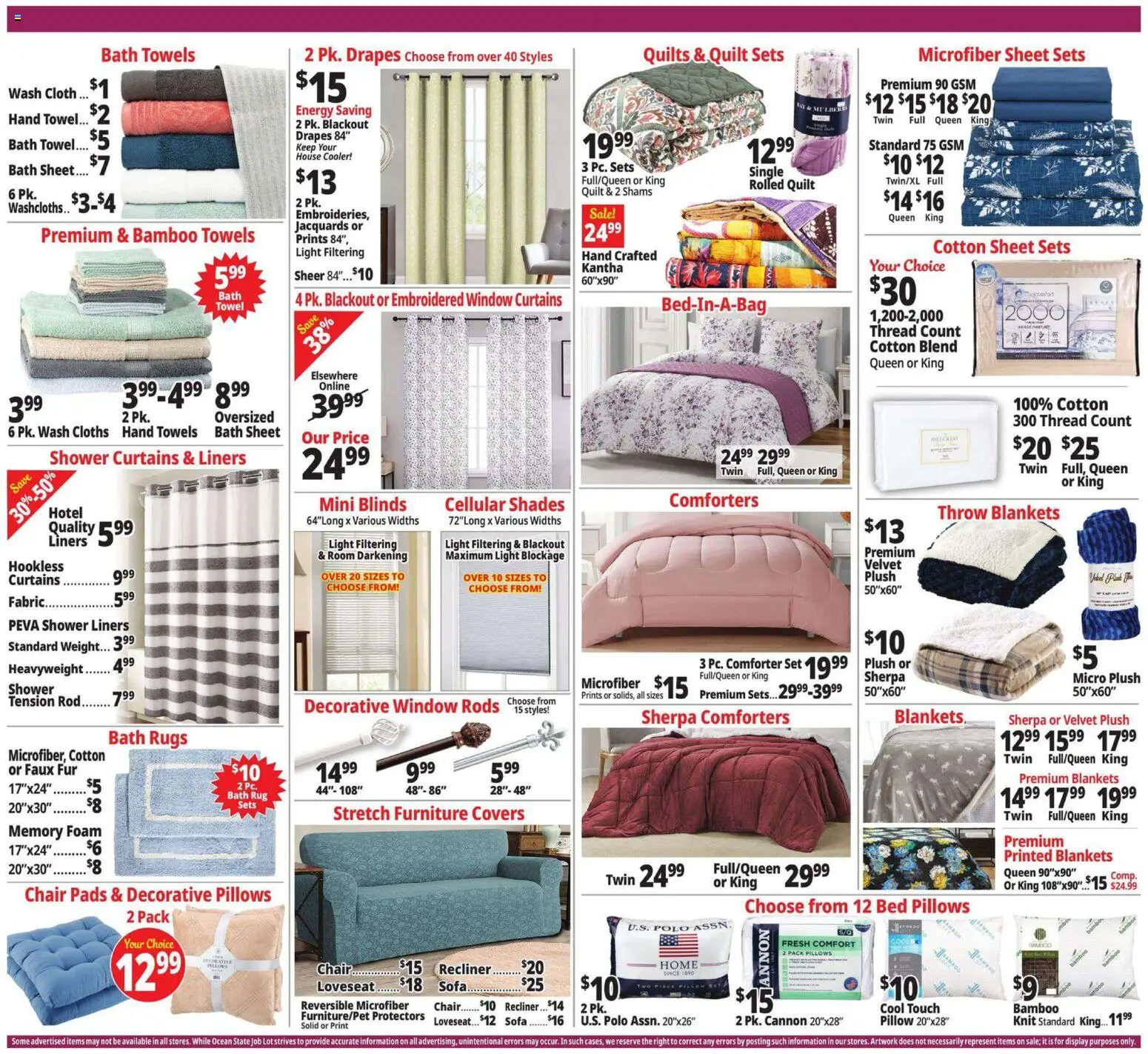 Ocean State Job Lot Weekly Ad - valid from 30.04.2026 | Page: 14 | Products: Chair, Pads, Recliner, Comforter