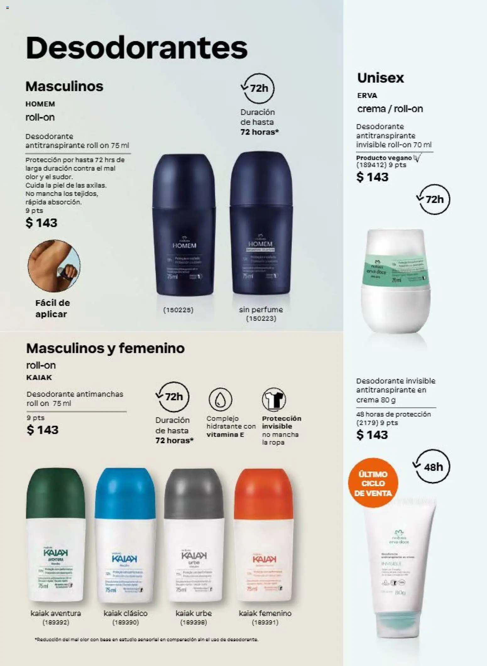 Nuevas ofertas de Natura válidas en toda la República Mexicana desde el 11/09/2026. ¡Encuentra las mejores ofertas en Natura campaña 14 2026! | Página: 155 | Productos: Desodorante, Crema, Ropa, Perfume