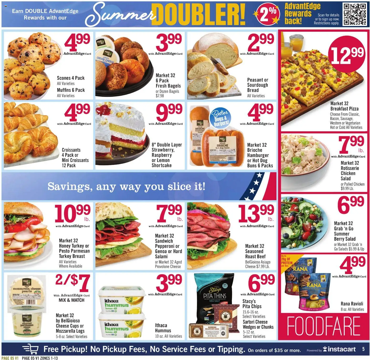 Price Chopper Weekly Ad - valid from 07/12/2026 | Page: 5 | Products: Cheese, Bread, Salami, Salad