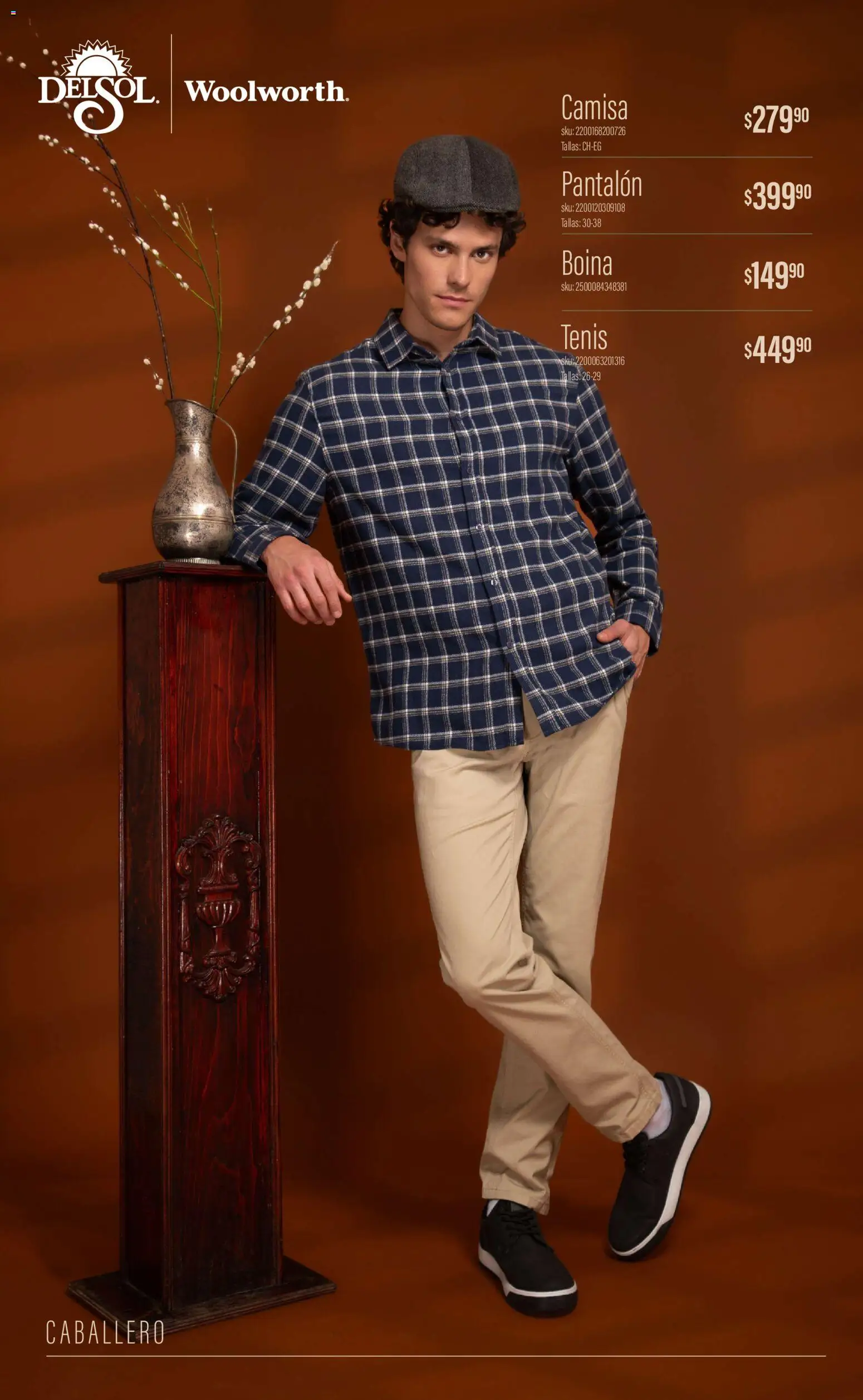 Nuevas ofertas de Del Sol y Woolworth válidas en toda la República Mexicana desde el 01/10/2026. ¡Encuentra las mejores ofertas en Del Sol y Woolworth catálogo Luce el Otoño! | Página: 19 | Productos: Tenis, Camisa, Boina