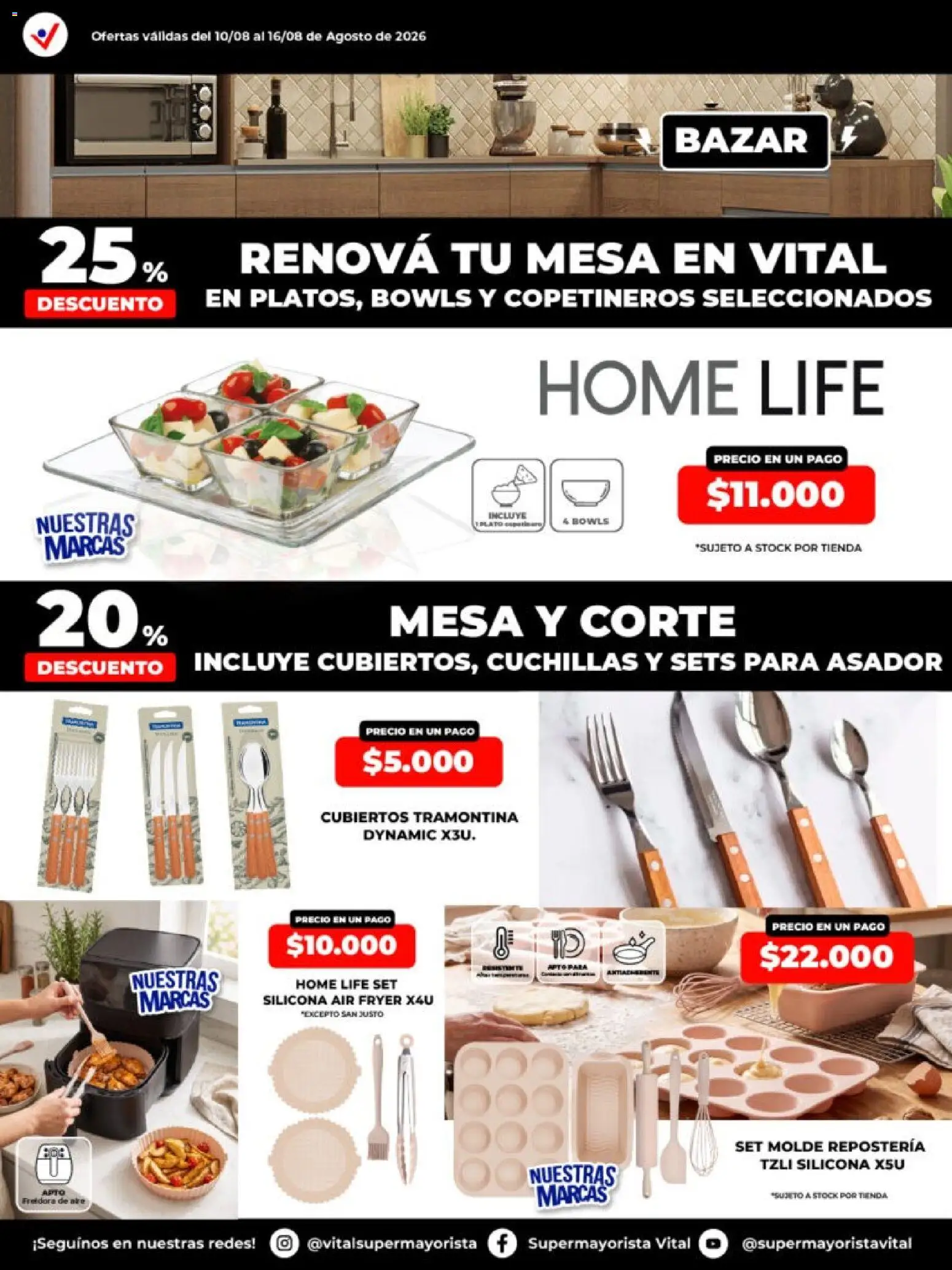 Vital - Especial de nonfood Santa Fe │ válido desde el 10/08/2026 | Página: 4 | Productos: Molde, Freidora, Mesa, Freidora de aire