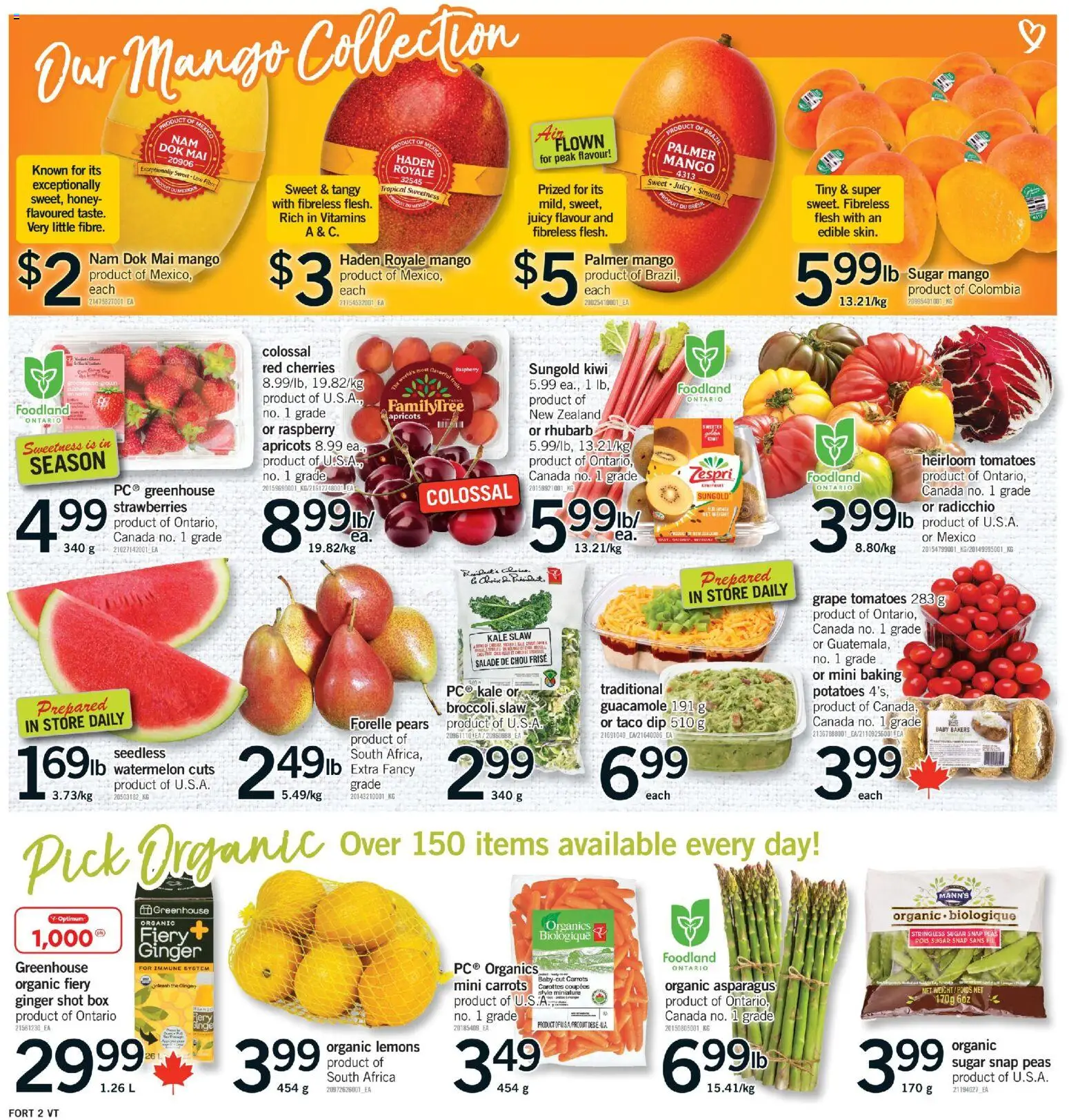 Fortinos flyer valid from 14.05.2026 | Page: 3 | Products: Strawberries, Kiwi, Potatoes, Tomatoes
