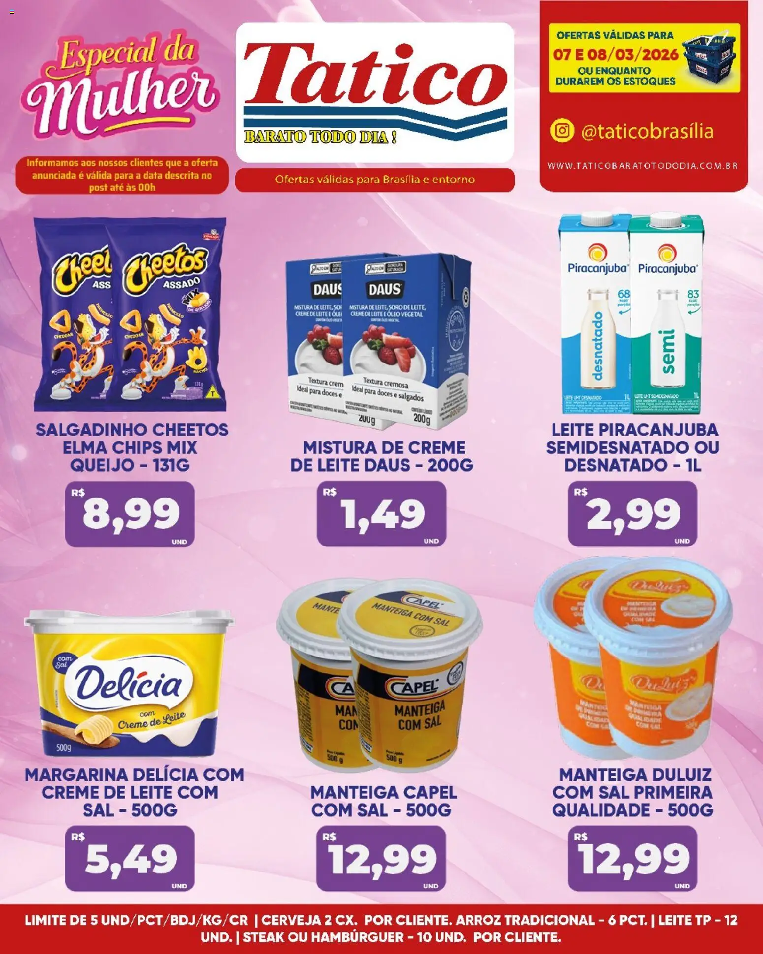 Tatico Folheto - válido de 09.03.2026 | Página: 22 | Produtos: Leite, Creme, Sal, Margarina