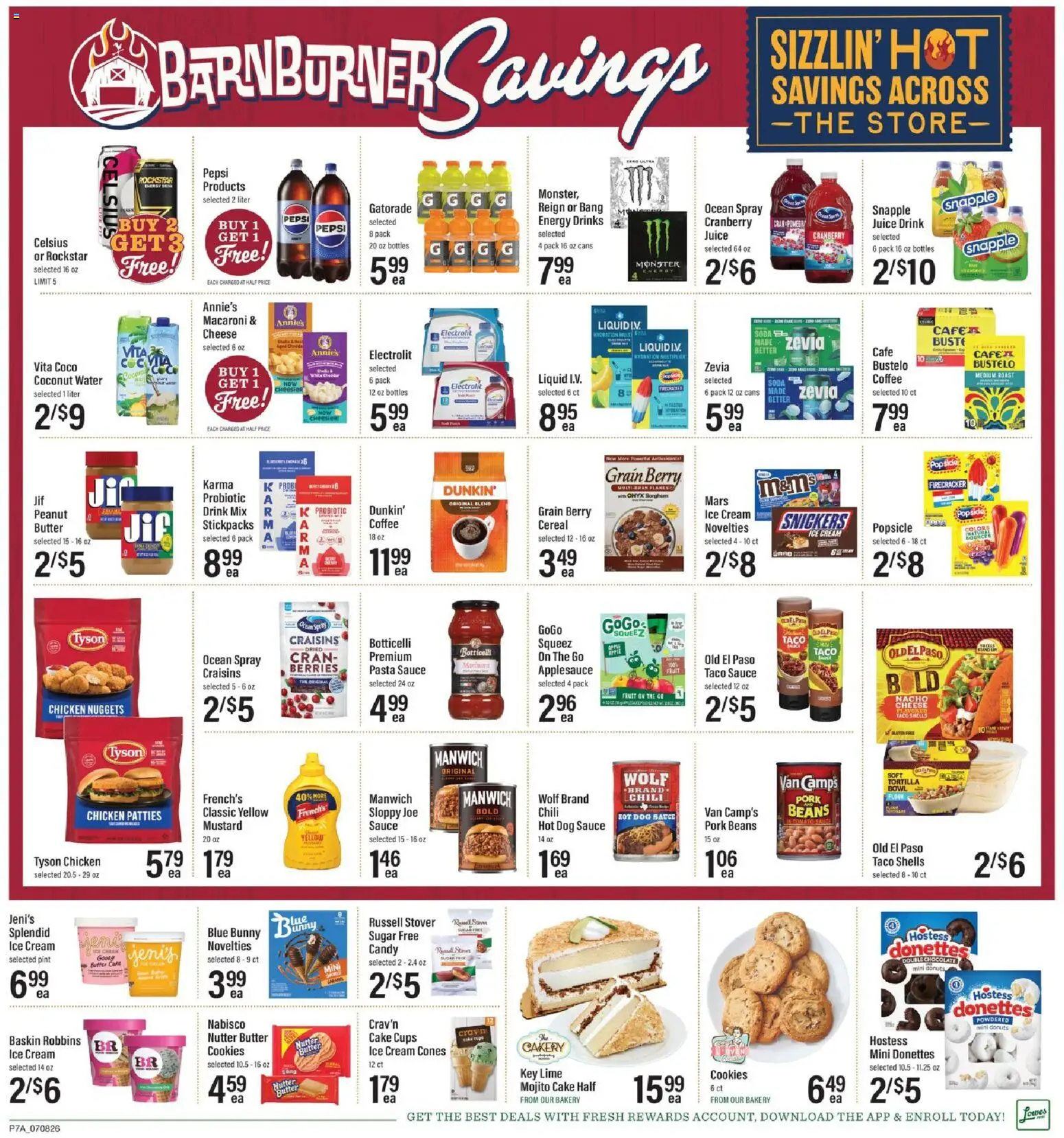 Lowes Foods Weekly Ad - valid from 07/08/2026 | Page: 11 | Products: Berries, Chocolate, Water, Sauce