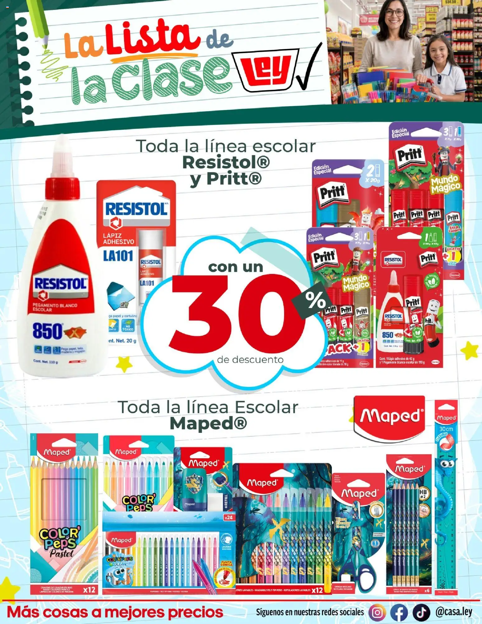 Nuevas ofertas de Casa Ley válidas en toda la República Mexicana desde el 29/08/2026. ¡Encuentra las mejores ofertas en Casa Ley folleto La Lista de la Clase! | Página: 10 | Productos: Pegamento, Pastel, Flexible