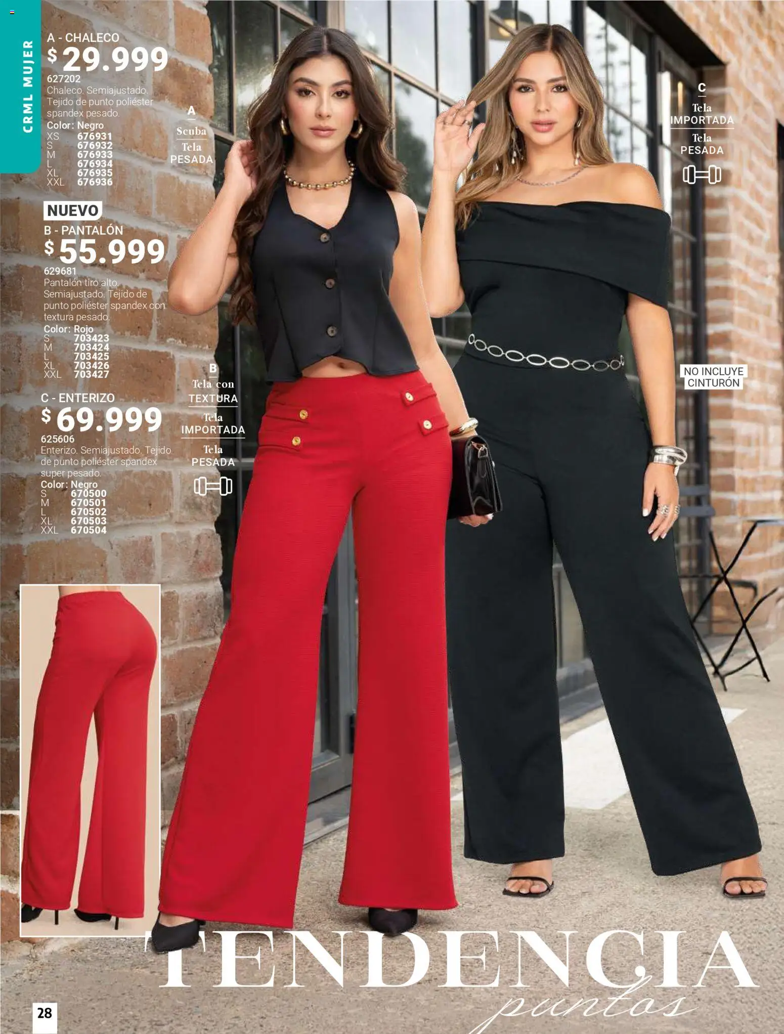 Carmel revista - valida desde el 01/04/2026 | Página: 28 | Productos: Cinturón, Chaleco, Enterizo