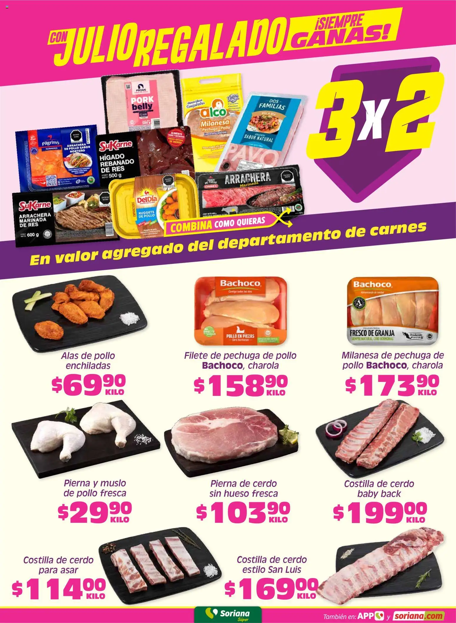 Nuevas ofertas de Soriana válidas en toda la República Mexicana desde el 19.06.2026. ¡Encuentra las mejores ofertas en Soriana Fin de Semana Súper: Ver, Tab, Chis, Camp, Yuc y Q. Roo! | Página: 3