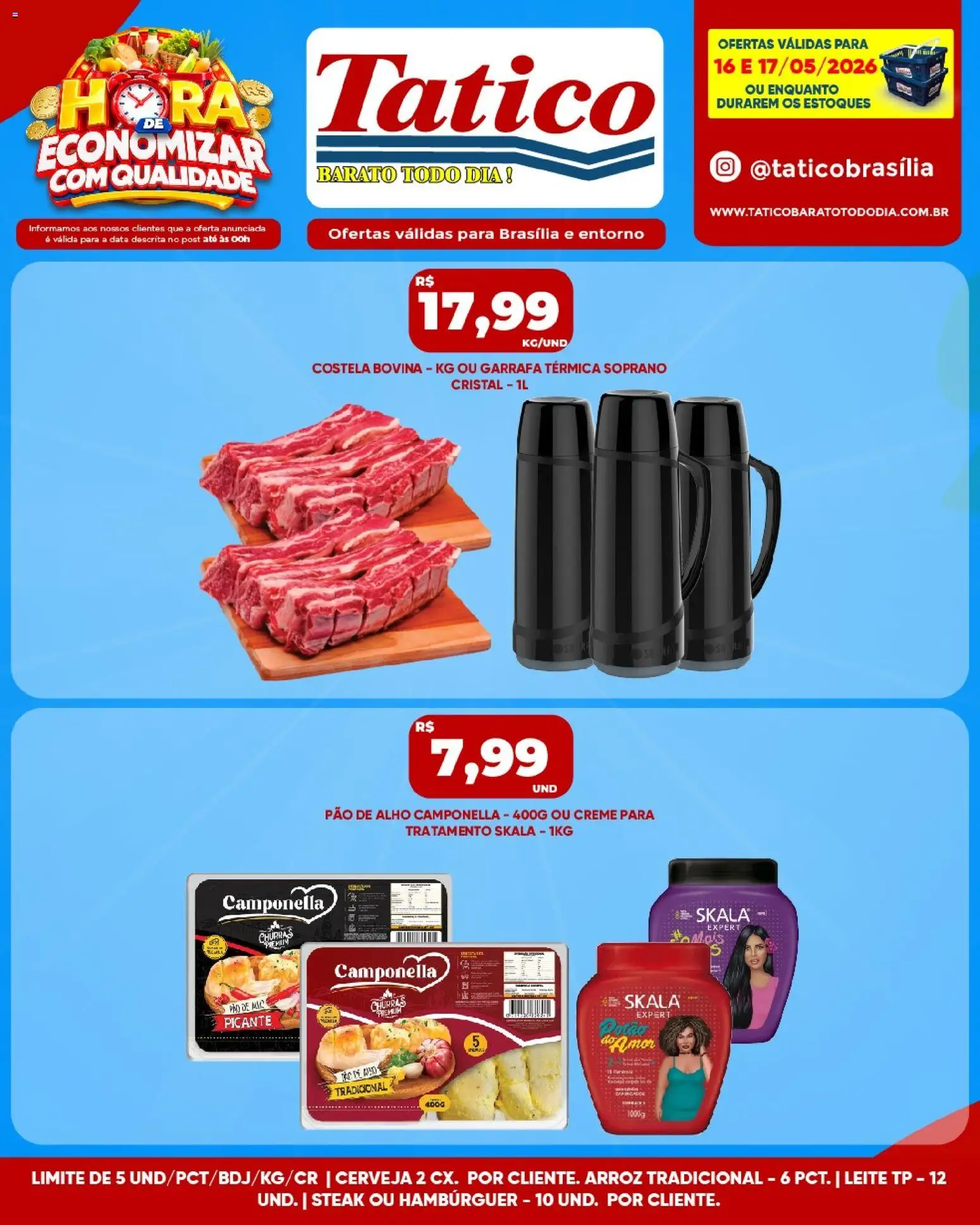 Tatico Folheto - válido de 16.05.2026 | Página: 11 | Produtos: Pao de alho, Leite, Arroz, Creme
