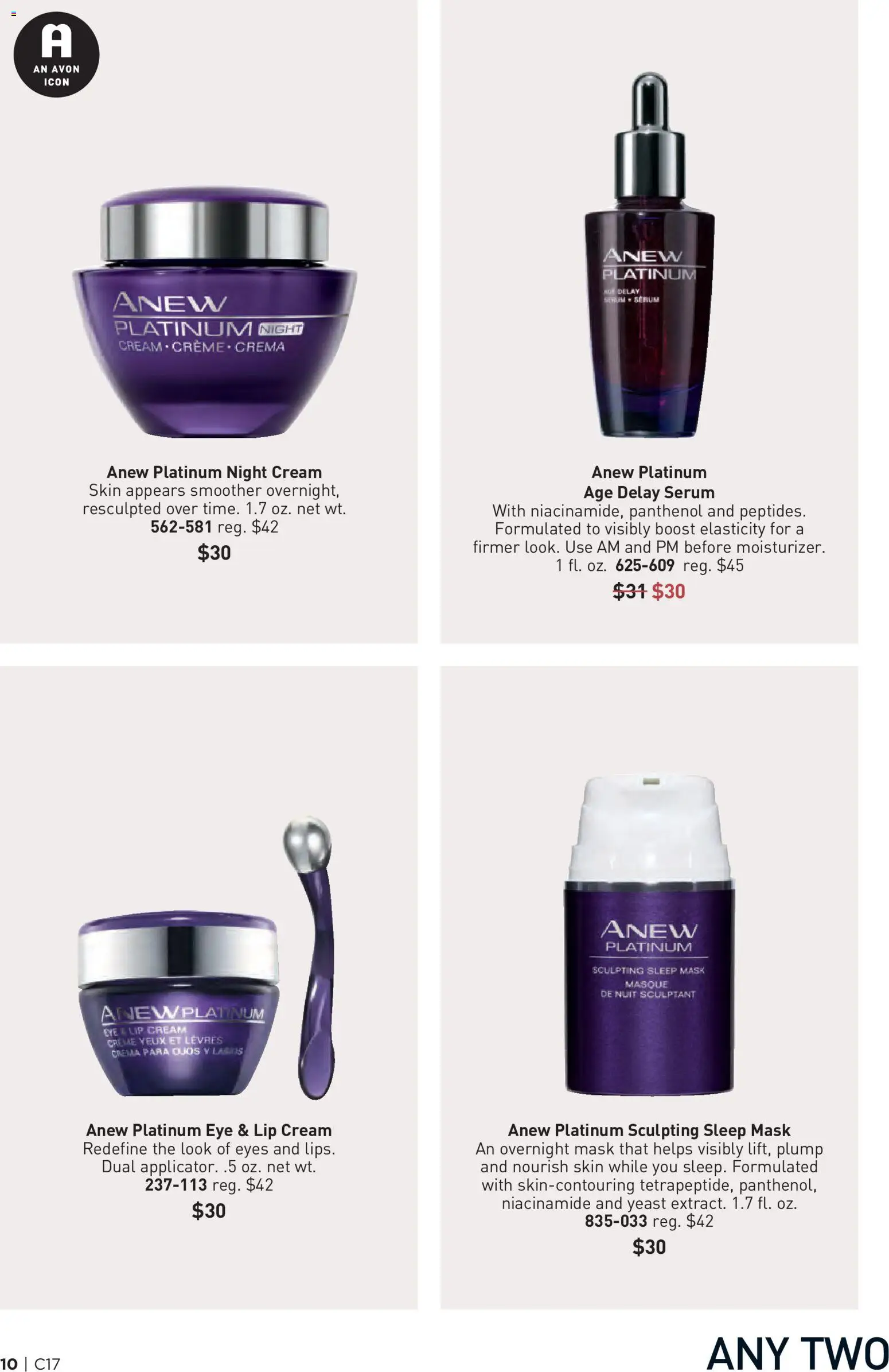 Avon Brochure - valid from 08/12/2026 | Page: 10 | Products: Night Cream, Mask, Cream, Yeast