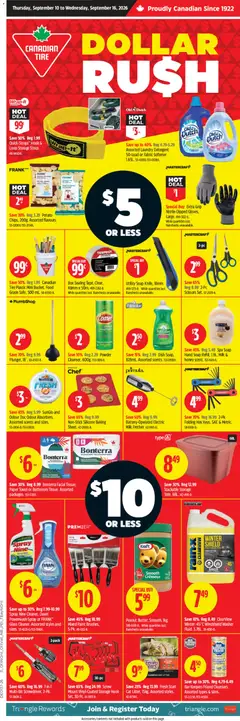 Preview of Canadian Tire flyer - Dollar Rush from shop Canadian Tire valid from Sep 10, 2026