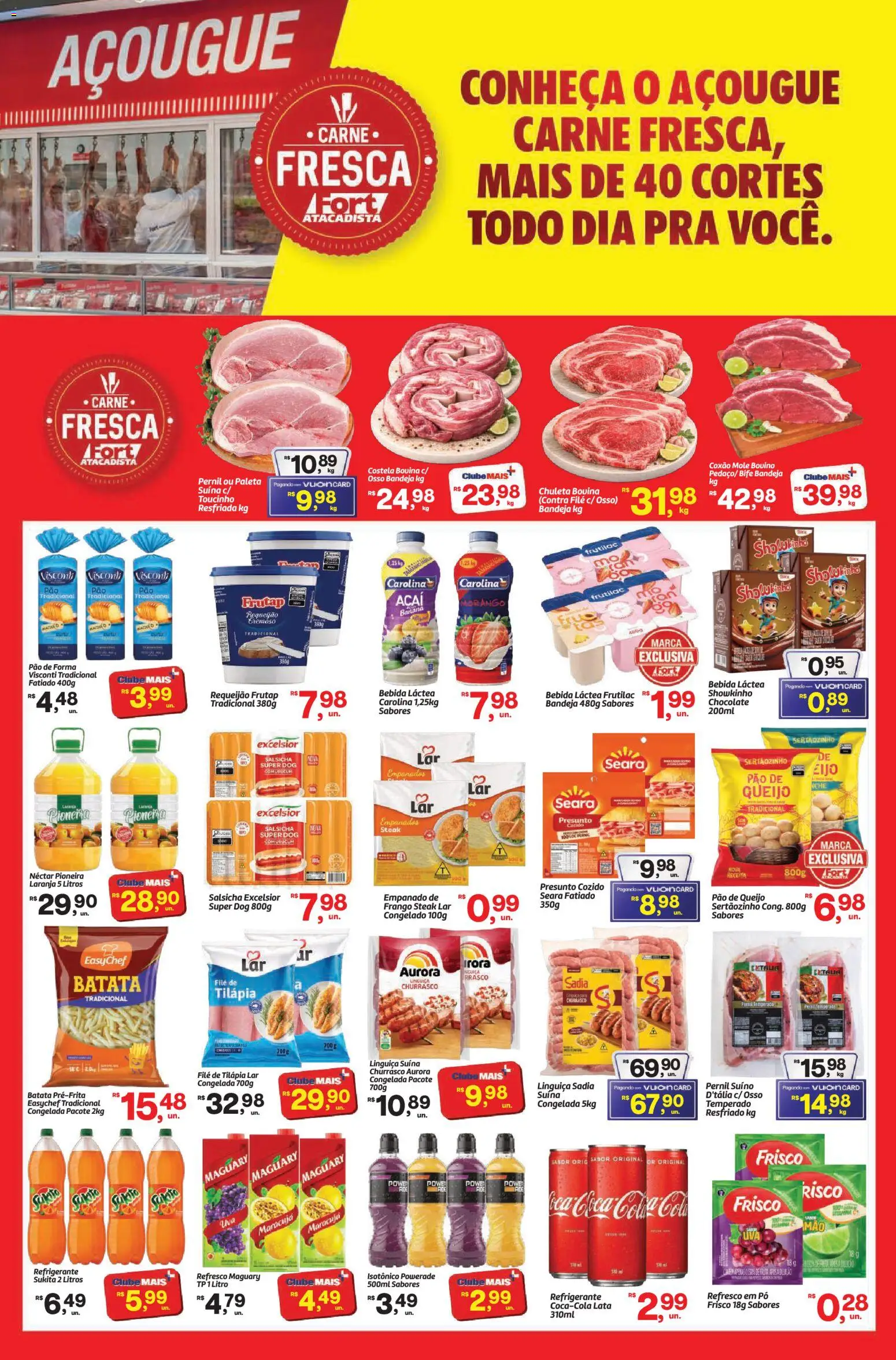 Fort Atacadista Folheto - válido de 23/09/2026 | Página: 3 | Produtos: Steak, Pão, Tilápia, Pão de forma