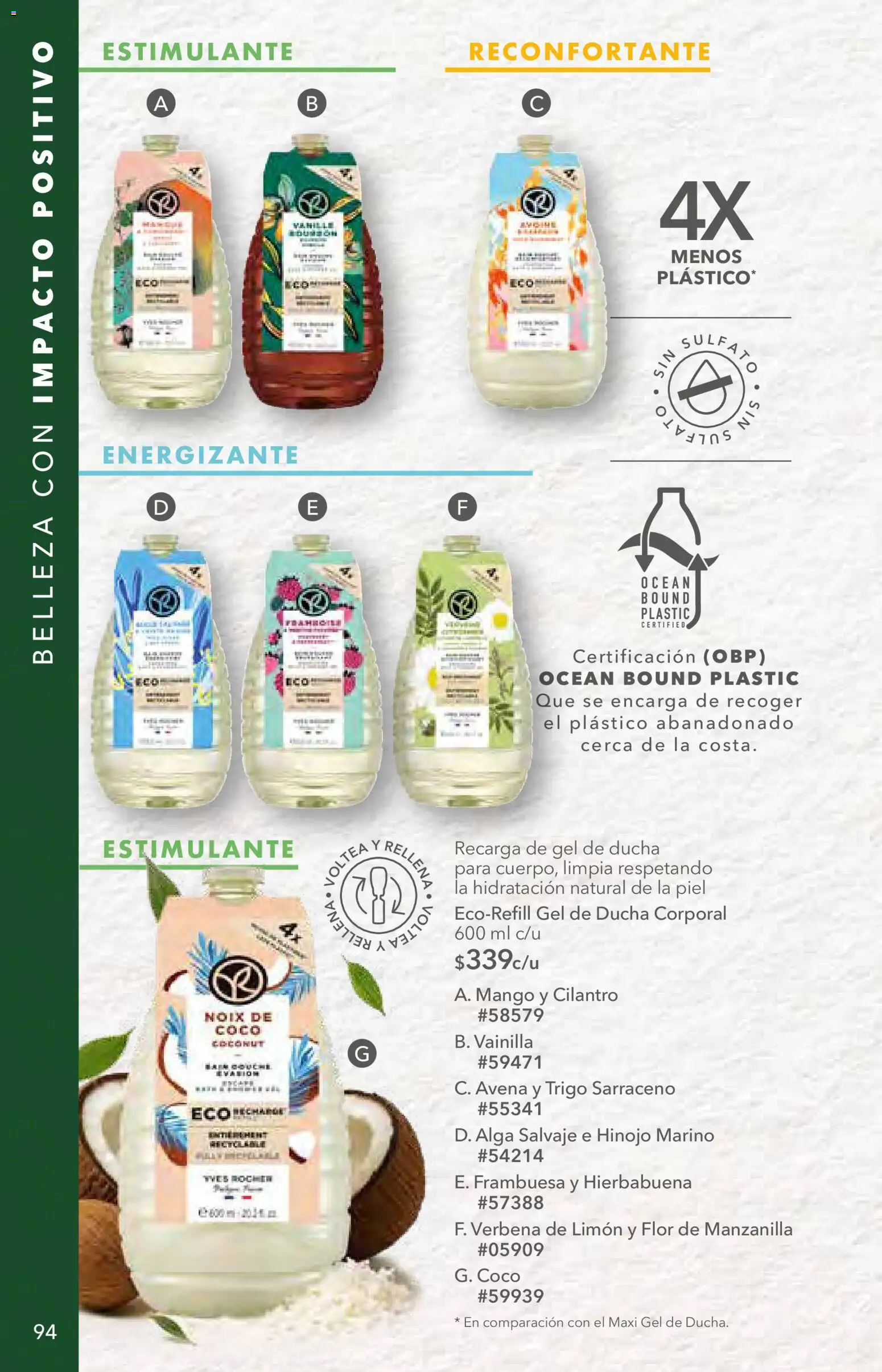 Nuevas ofertas de Yves Rocher válidas en toda la República Mexicana desde el 12.05.2026. ¡Encuentra las mejores ofertas en Yves Rocher campaña 7 2026! | Página: 96 | Productos: Avena, Hinojo, Mango, Gel de ducha