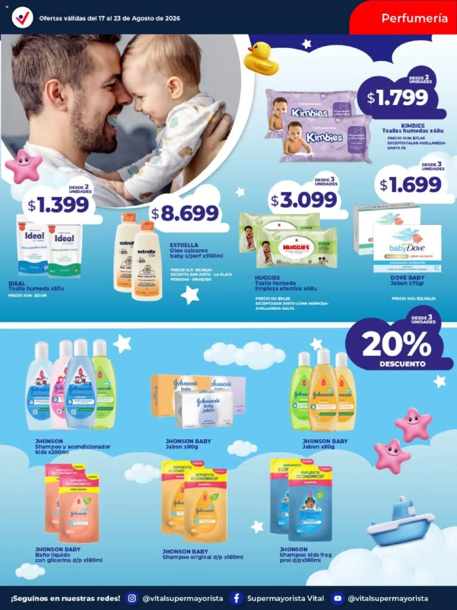 Vital - Ofertas │ válido desde el 17/08/2026 | Página: 9 | Productos: Toallas, Baño, Acondicionador, Jabón