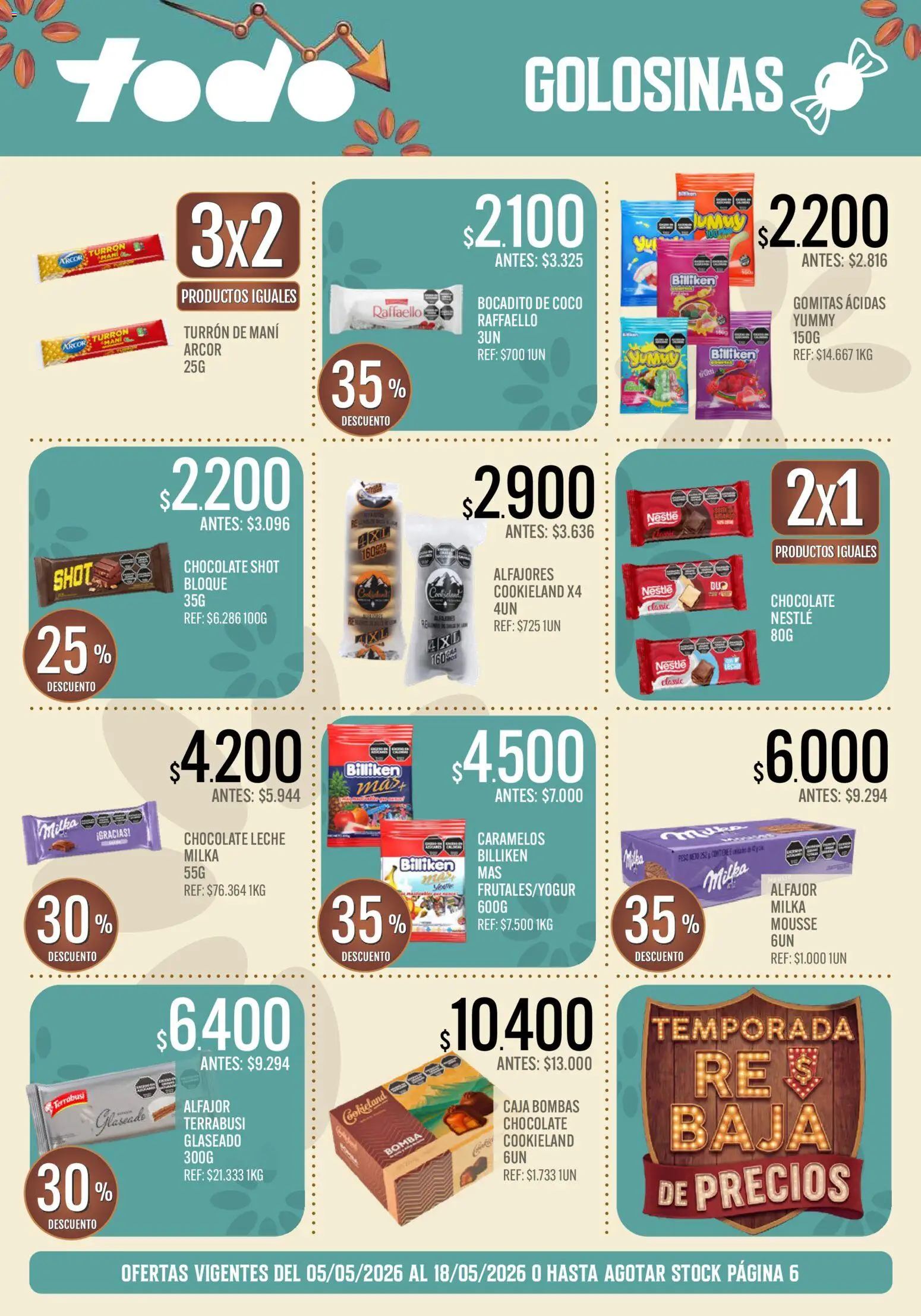 Supermercados TODO - Ofertas │ válido desde el 05.05.2026 | Página: 7 | Productos: Caja, Mousse, Leche, Turrón