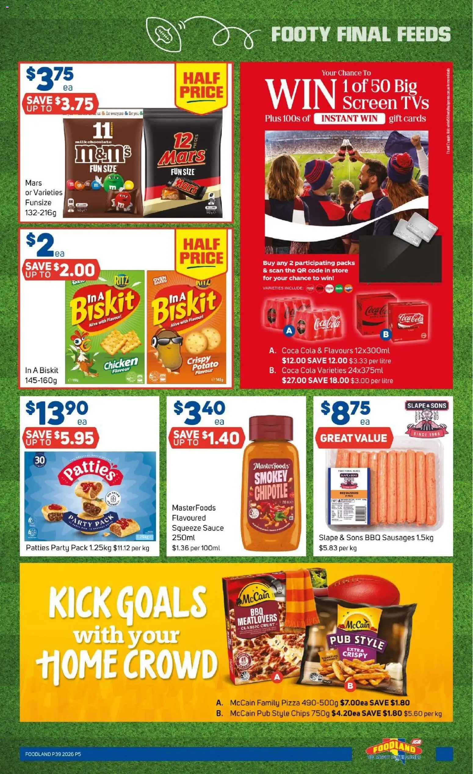Foodland catalogue - valid from 23/09/2026 | Page: 5 | Products: Chocolate, Coca Cola, Sauce, Sausages