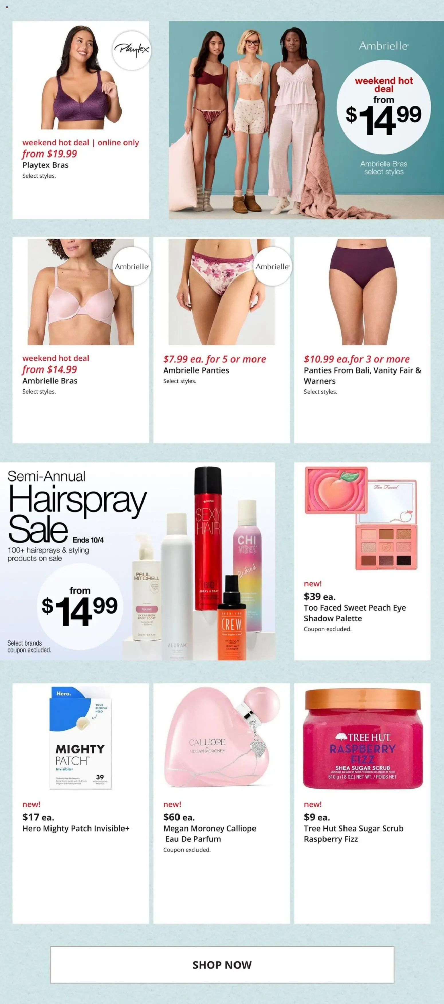 JCPenney Ad - valid from 08/28/2026 | Page: 4 | Products: Panties, Sugar, Peach, Raspberry