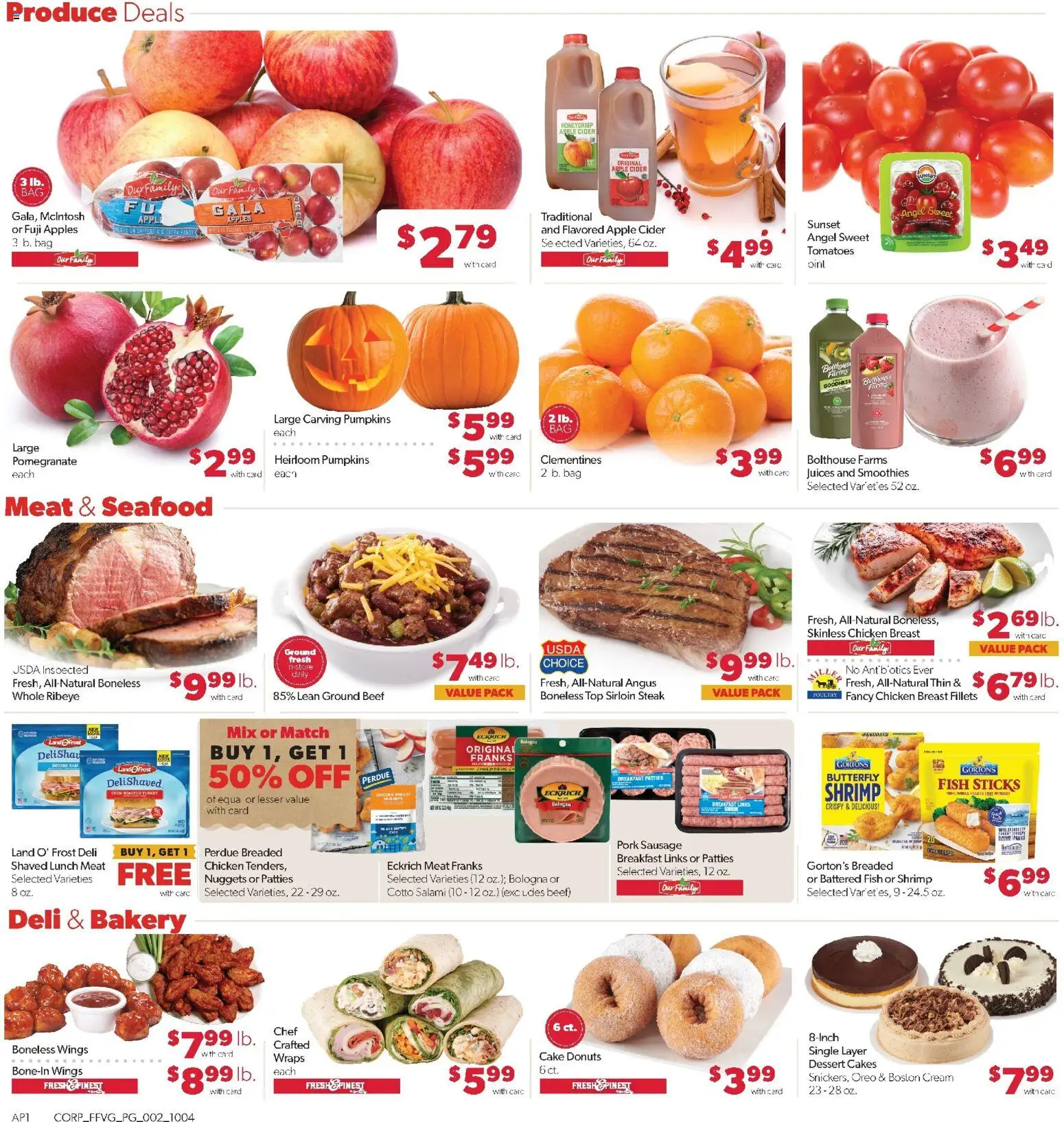 Family Fare Weekly Ad - valid from 10/04/2026 | Page: 2 | Products: Bakery, Cider, Poultry, Oven