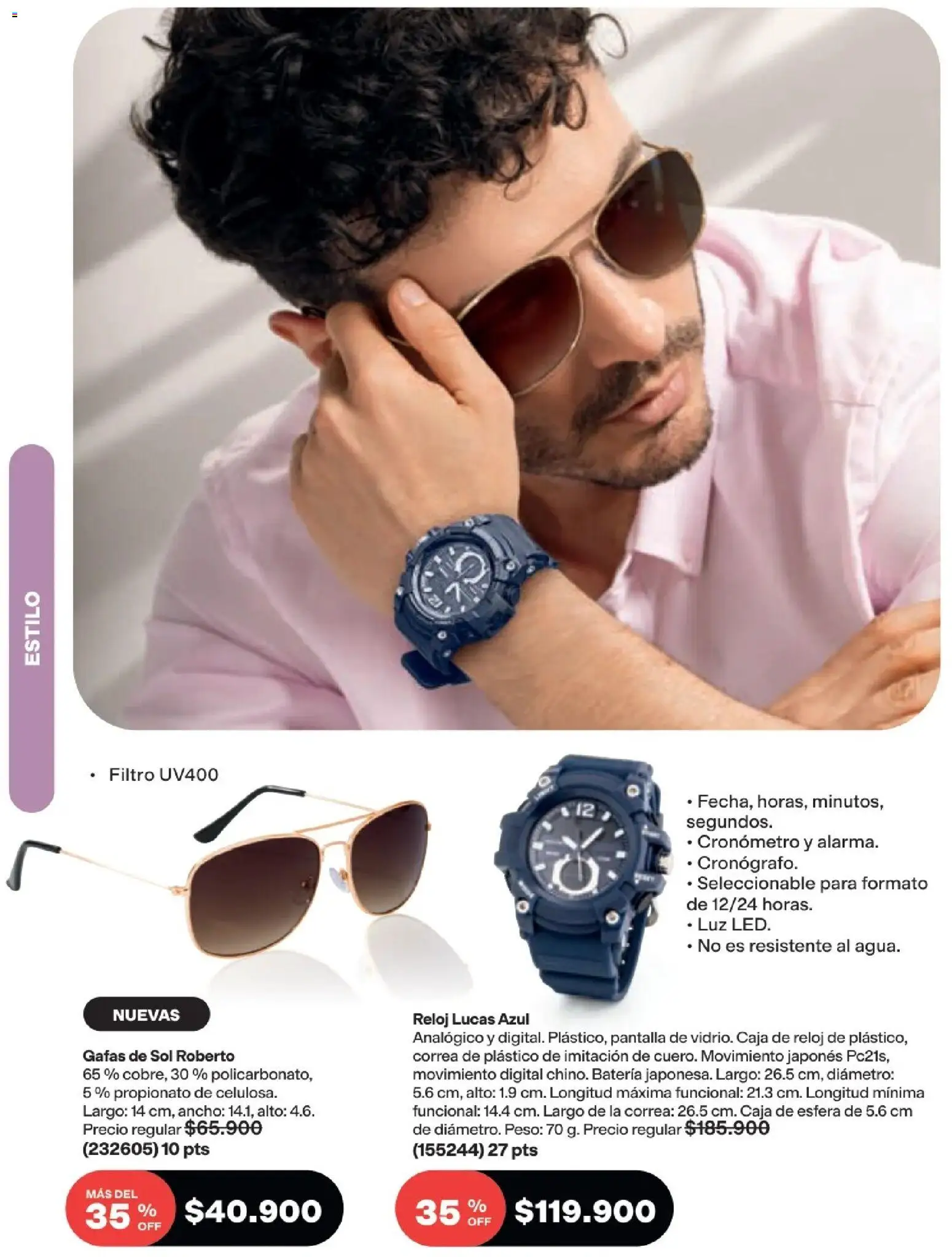 Avon revista - valida desde el 16/08/2026 | Página: 190 | Productos: Reloj, Gafas de sol, Caja, Batería