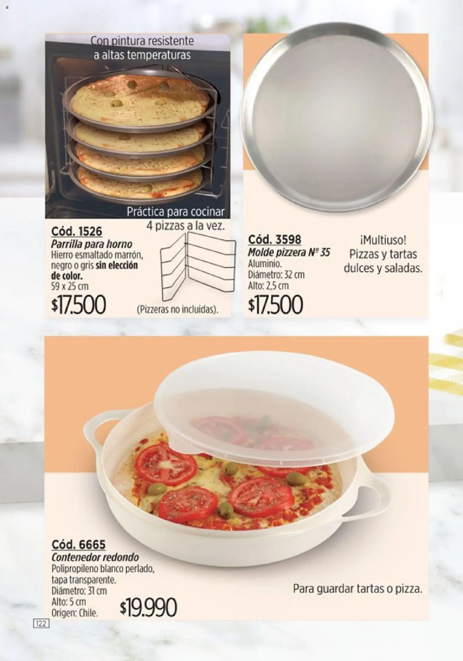 Catálogo Amodil Campaña 4 │ válido desde el 01/03/2026 | Página: 122 | Productos: Pizzera, Molde, Pintura, Dulces