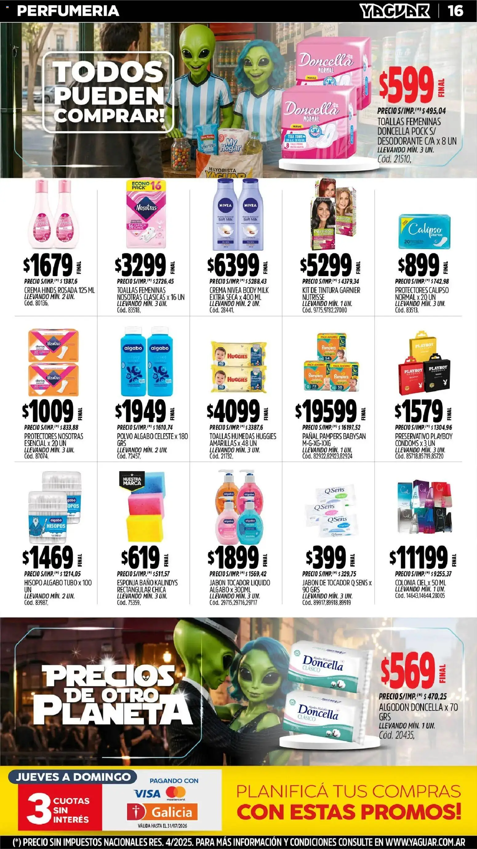 Yaguar - Oferta Semanal Mar del Plata │ válido desde el 29/06/2026 | Página: 16 | Productos: Baño, Yerba, Polvo, Crema
