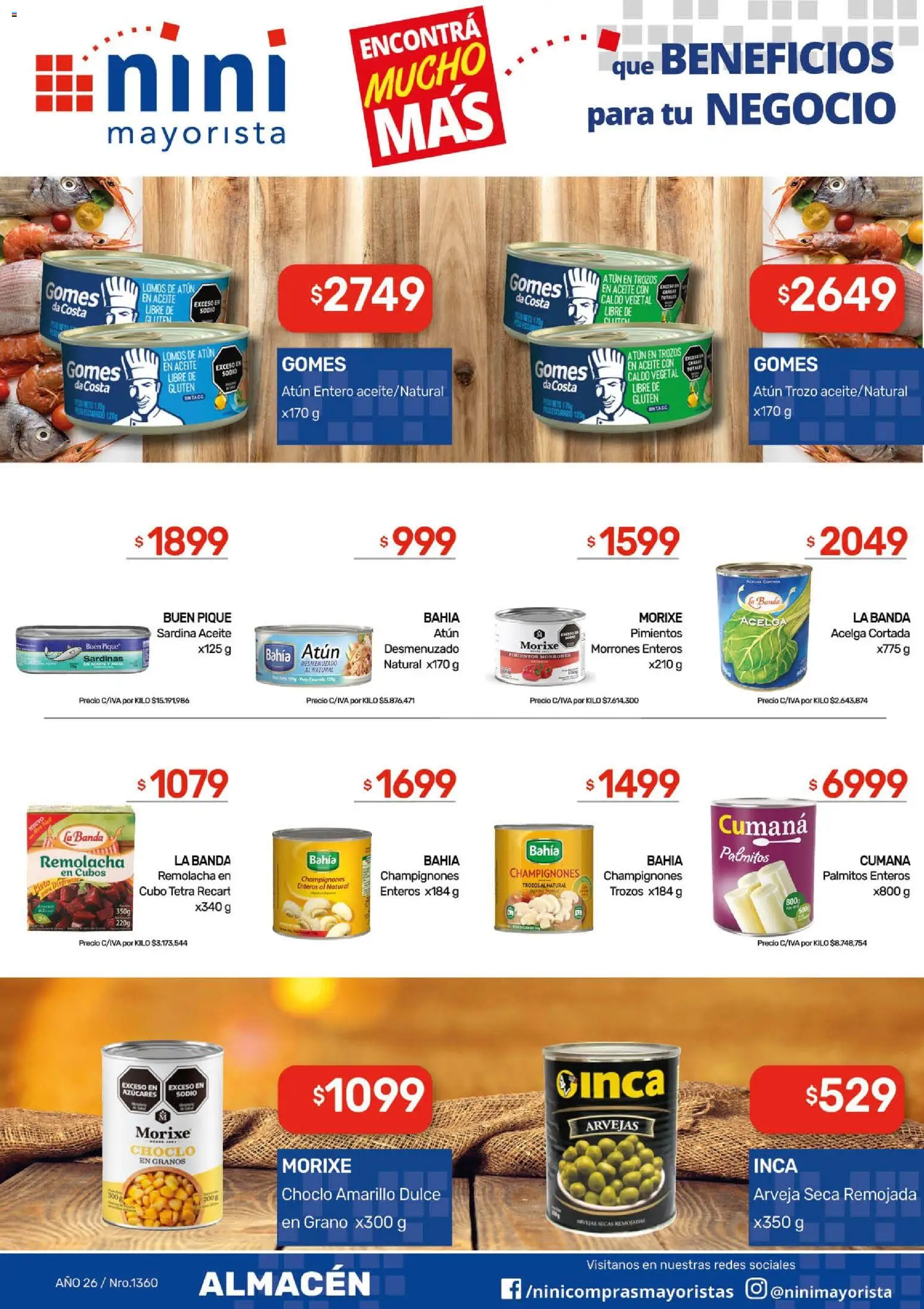 NINI Mayorista ofertas │ válido desde el 18.05.2026 | Página: 26 | Productos: Arveja, Choclo, Acelga, Remolacha