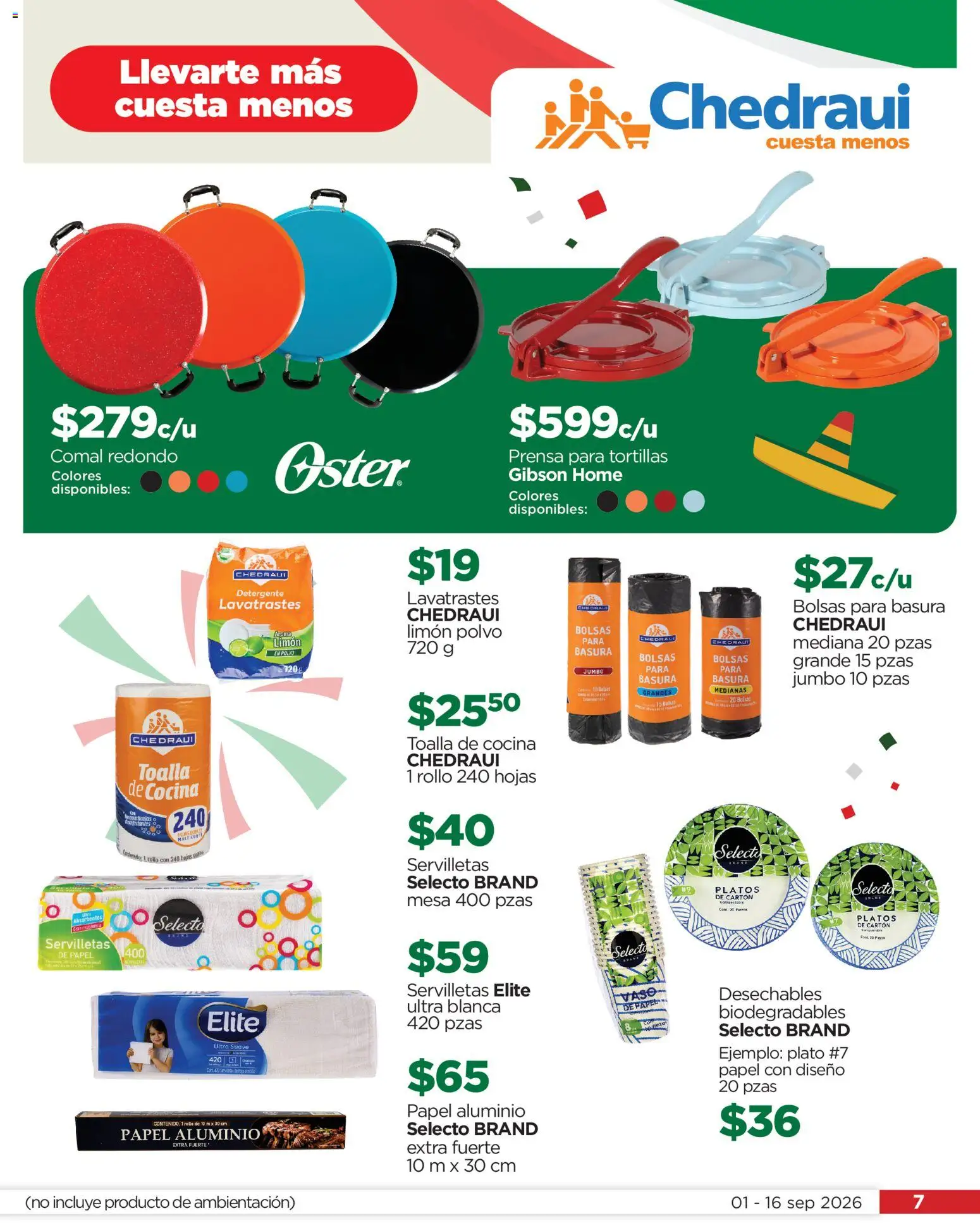 Nuevas ofertas de Chedraui válidas en toda la República Mexicana desde el 01/09/2026. ¡Encuentra las mejores ofertas en Chedraui Celebremos a México! | Página: 7