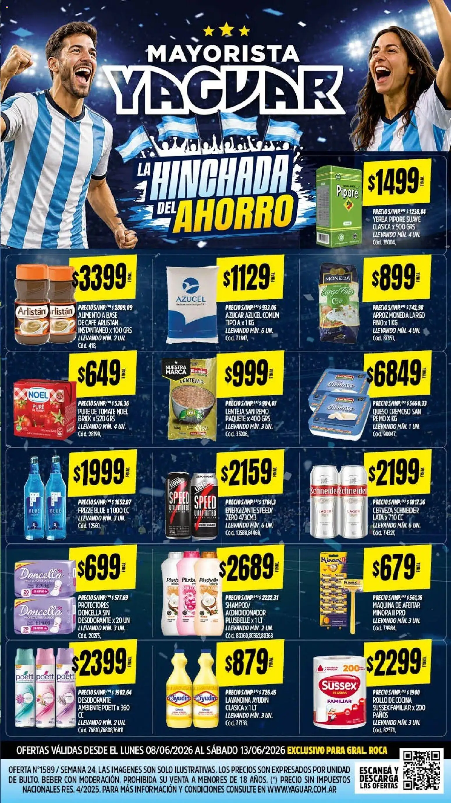 Yaguar - Oferta Semanal General Roca │ válido desde el 08.06.2026 | Página: 2 | Productos: Yerba, Lentejas, Acondicionador, Pure de Tomate