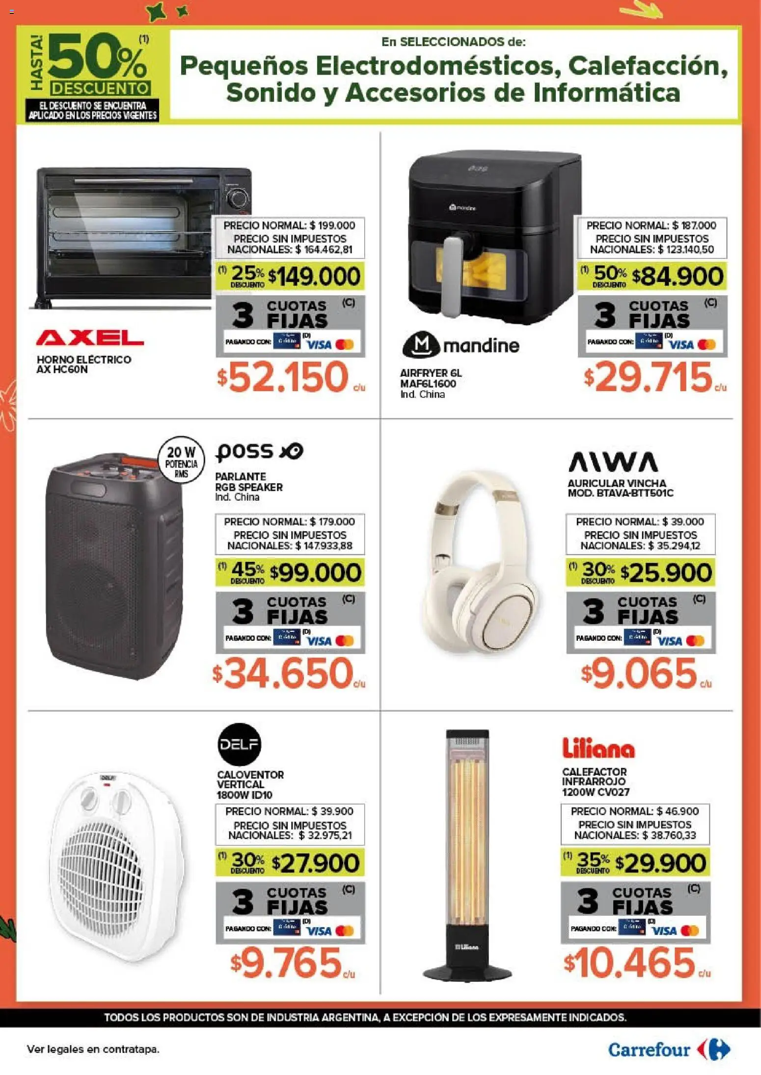 Carrefour - Hot Sale   │ válido desde el 11.05.2026 | Página: 3 | Productos: Vincha, Calefactor, Parlante, Horno eléctrico