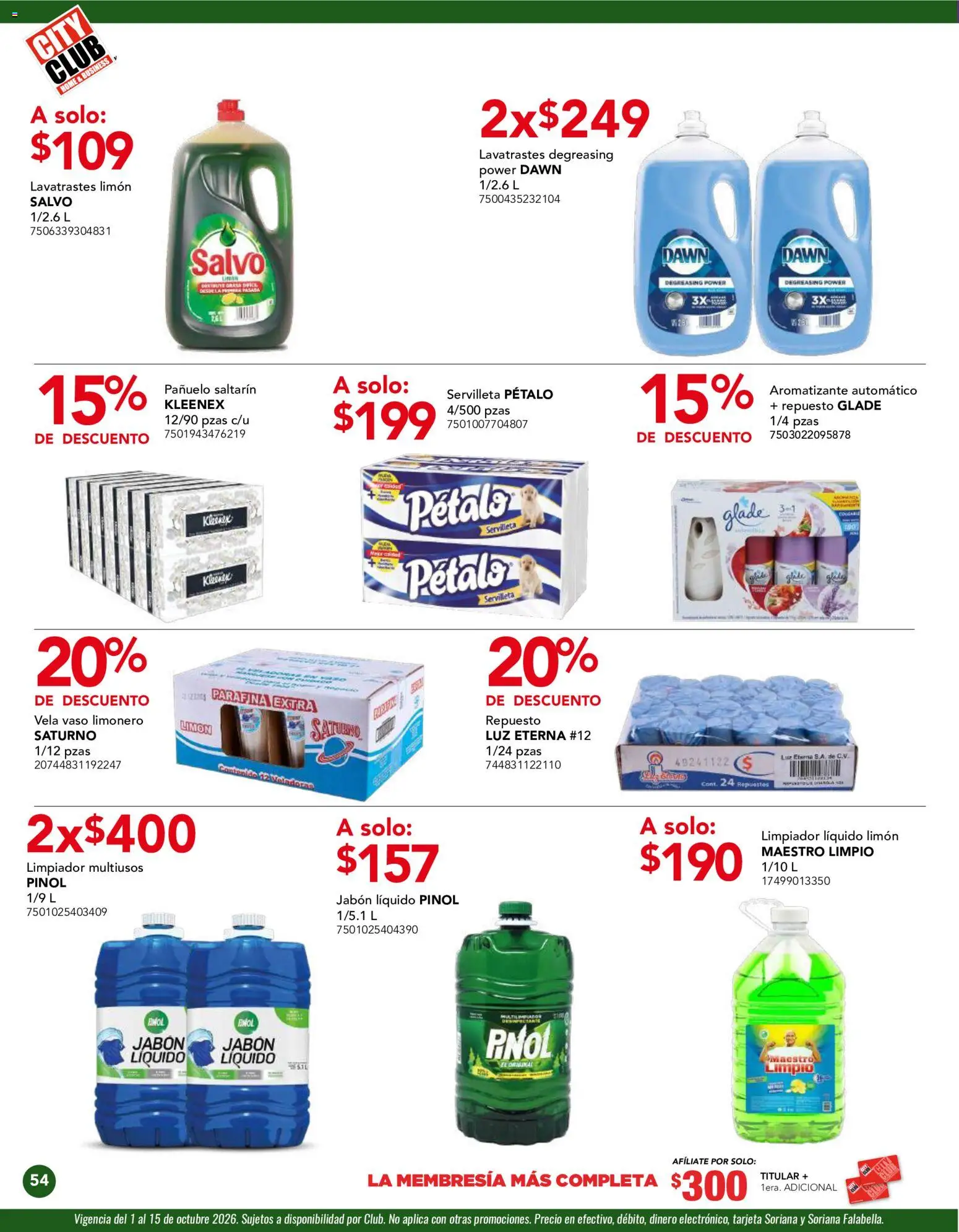 Nuevas ofertas de City Club válidas en toda la República Mexicana desde el 01/10/2026. ¡Encuentra las mejores ofertas en City Club catálogo! | Página: 54