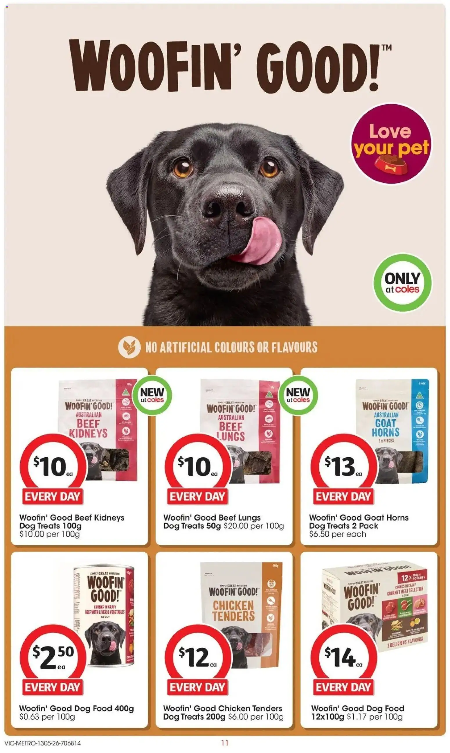 Coles catalogue - valid from 13.05.2026 | Page: 11 | Products: Beef, Meat, Dog food, Vegetables