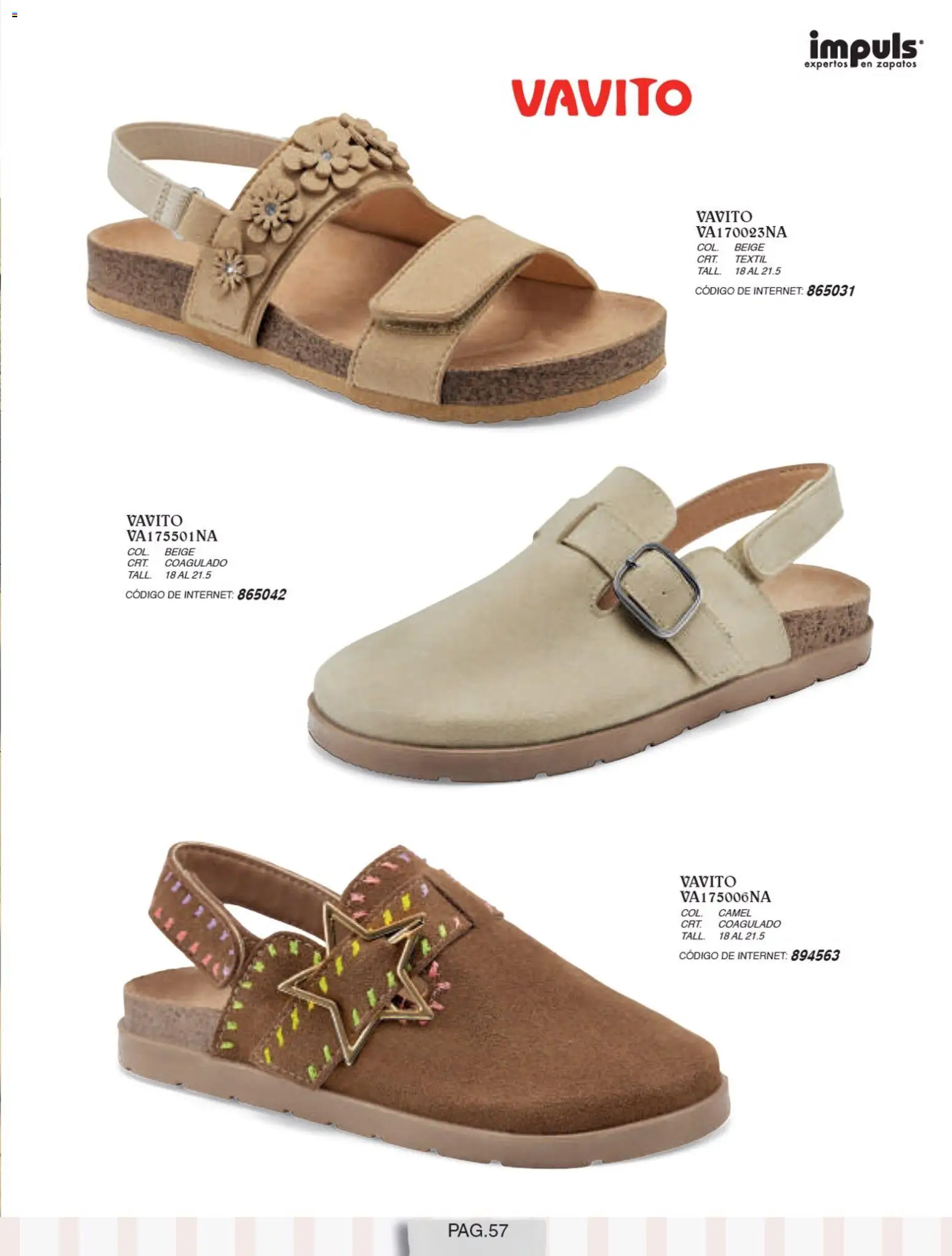 Nuevas ofertas de Impuls válidas en toda la República Mexicana desde el 01/07/2026. ¡Encuentra las mejores ofertas en Impuls catálogo Niña! | Página: 59 | Productos: Zapatos