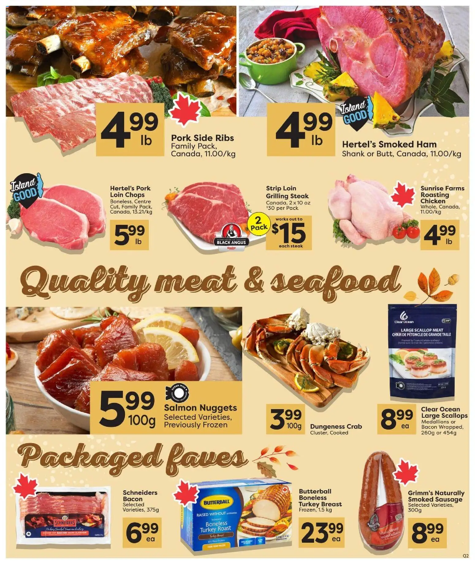 Quality Foods flyer valid from Oct 1, 2026 | Page: 5 | Products: Salmon, Chair, Chicken, Pork