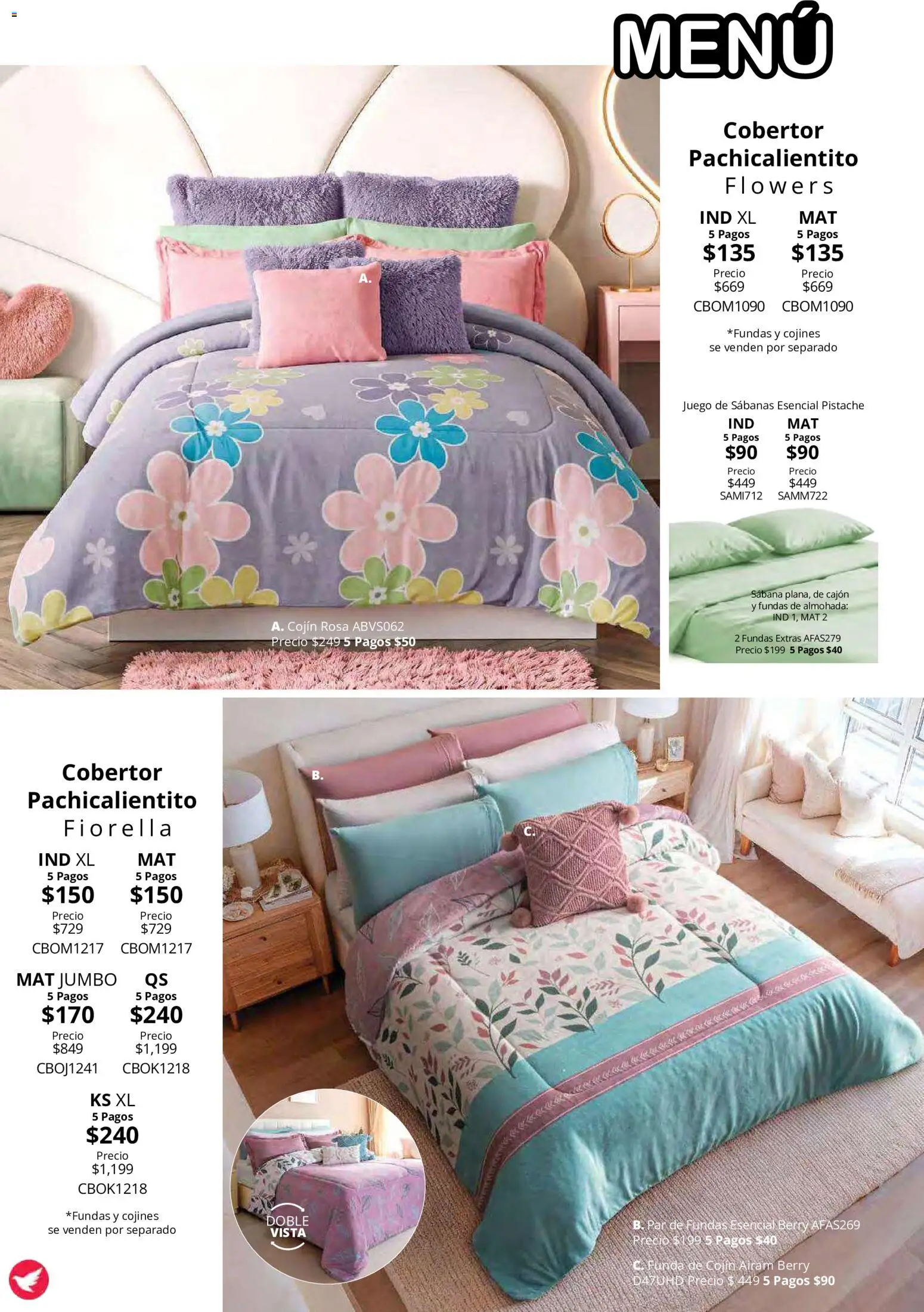 Nuevas ofertas de Colchas Concord válidas en toda la República Mexicana desde el 15/10/2026. ¡Encuentra las mejores ofertas en Colchas Concord catálogo Colección Cobertor Calor de Hogar! | Página: 44
