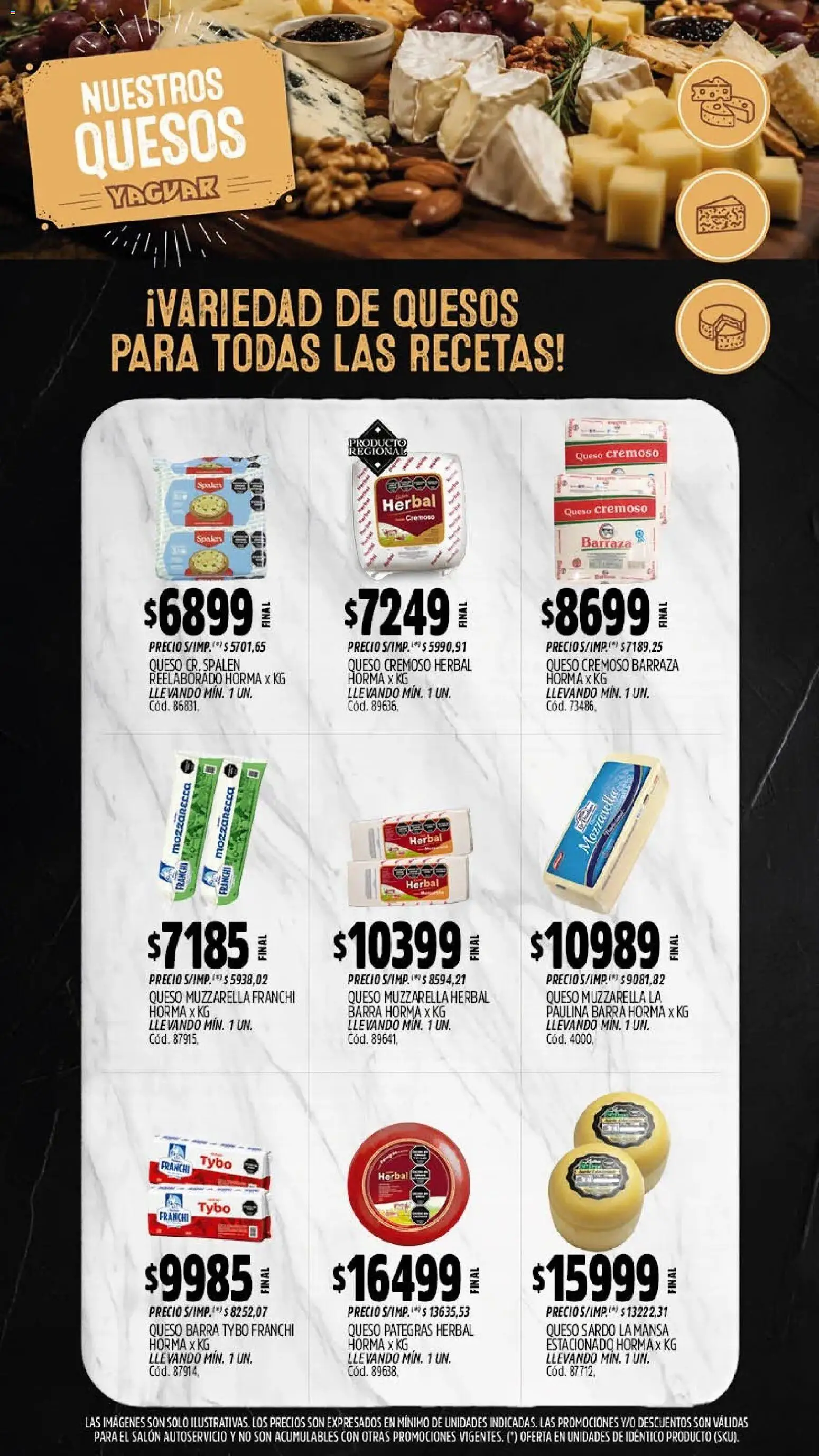 Yaguar - Oferta Semanal Parque Chacabuco │ válido desde el 28/09/2026 | Página: 7 | Productos: Mozzarella, Muzzarella, Queso