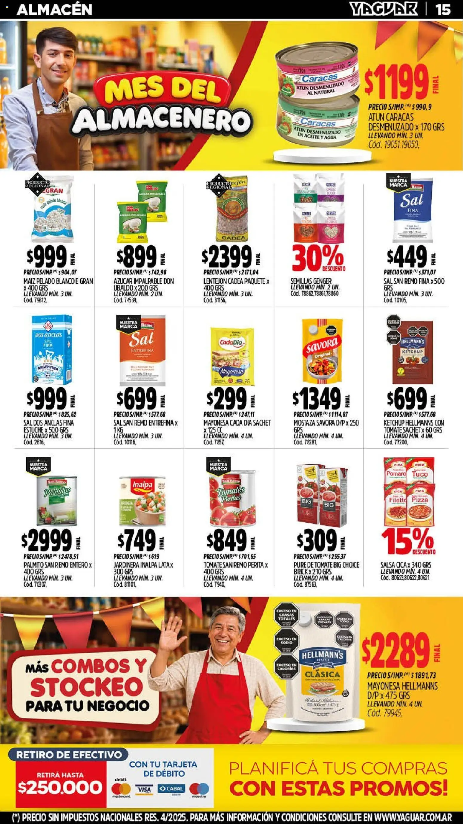 Yaguar - Oferta Semanal General Roca │ válido desde el 14/09/2026 | Página: 15 | Productos: Ketchup, Tomate, Azúcar impalpable, Semillas