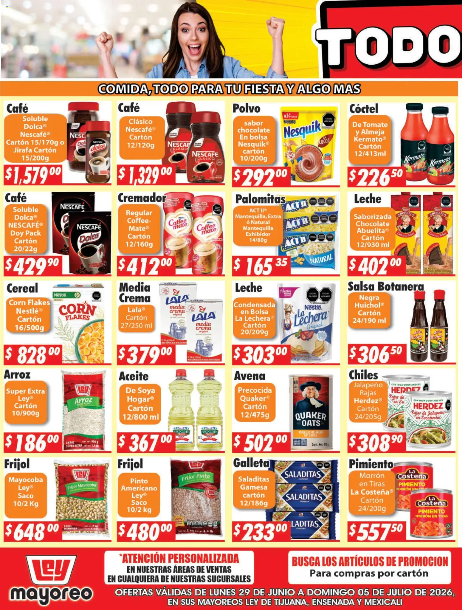 Nuevas ofertas de Casa Ley válidas en toda la República Mexicana desde el 29/06/2026. ¡Encuentra las mejores ofertas en Casa Ley folleto Frontera! | Página: 3 | Productos: Bolsa, Leche, Hojuelas, Polvo