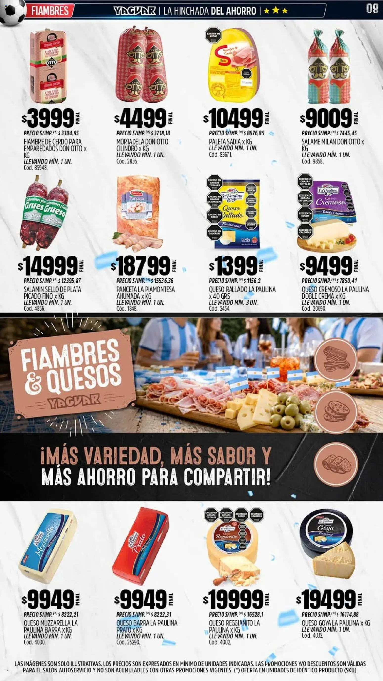 Yaguar catálogo │ válido desde el 08.06.2026 | Página: 8 | Productos: Mortadela, Panceta, Paleta, Cerdo