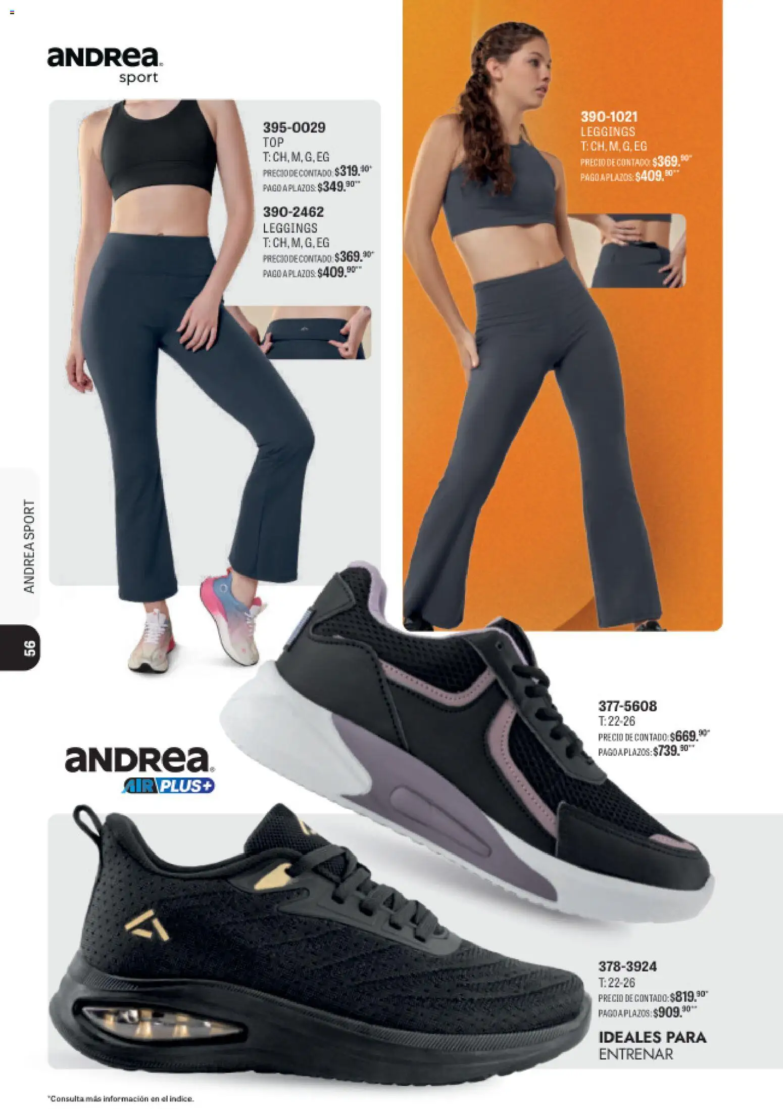 Nuevas ofertas de Andrea válidas en toda la República Mexicana desde el 23/08/2026. ¡Encuentra las mejores ofertas en Andrea catálogo Sport! | Página: 45 | Productos: Leggings