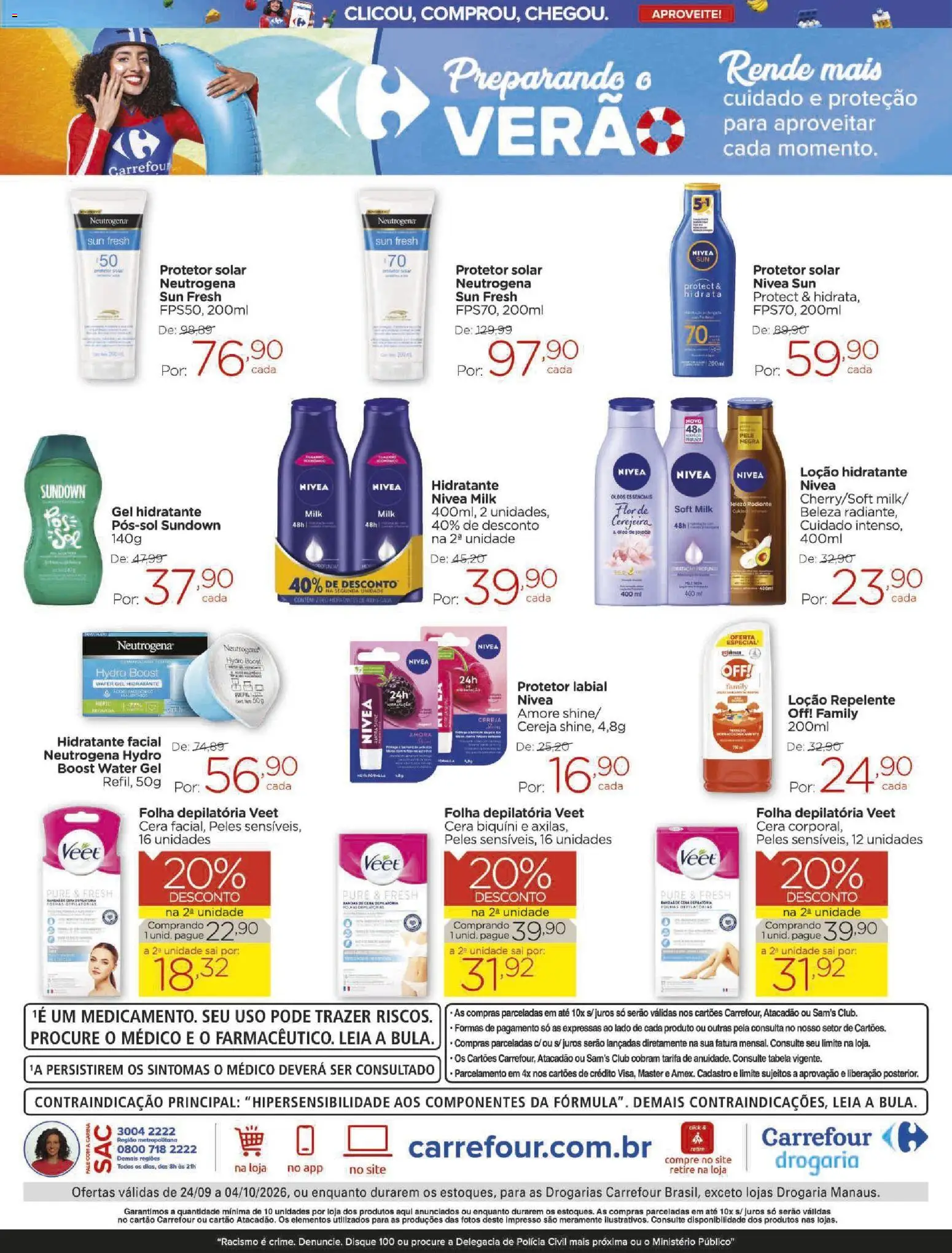 Carrefour Folheto - válido de 24/09/2026 | Página: 2 | Produtos: Cereja, Biquíni, Repelente, Cera